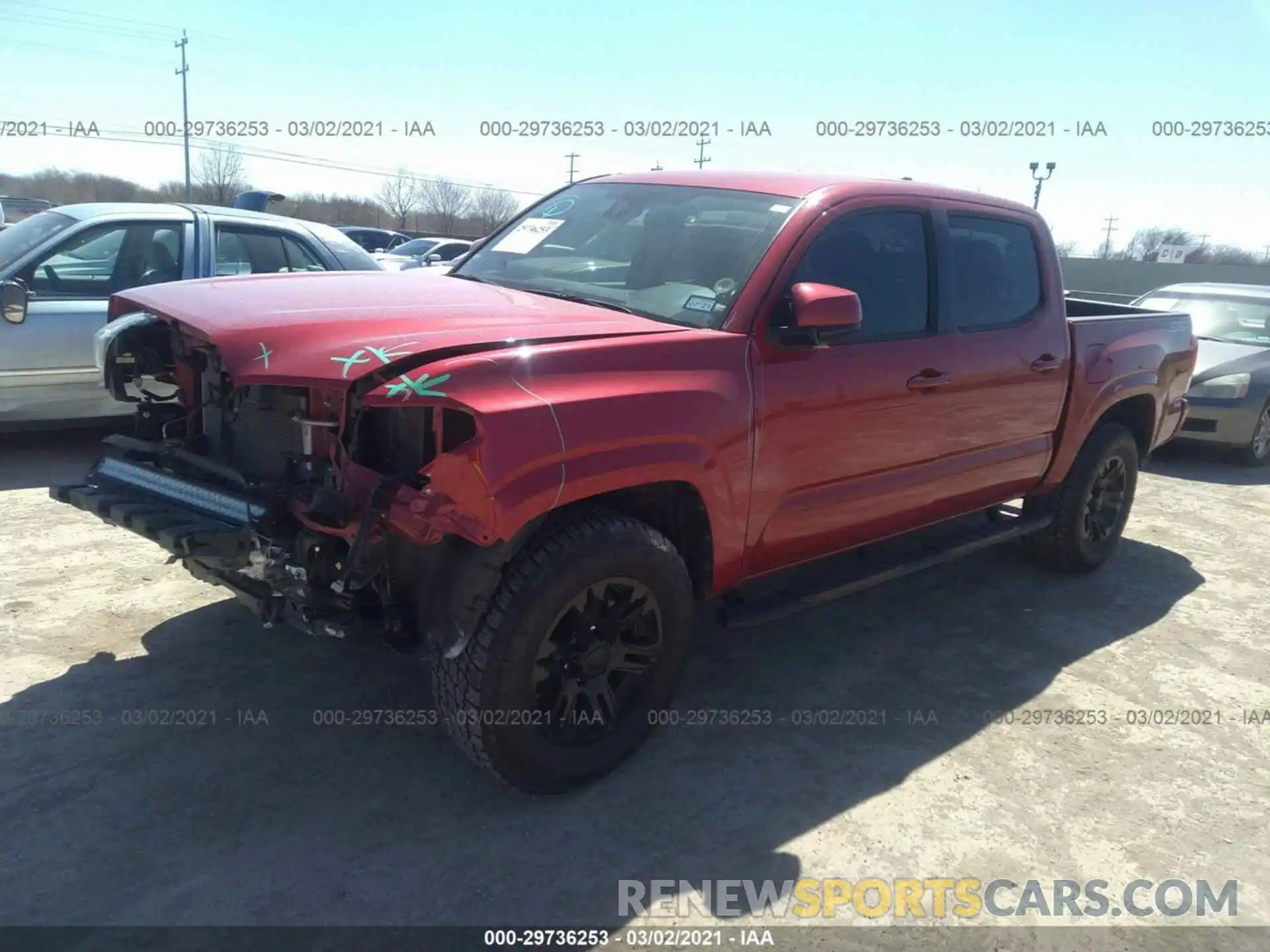 2 Photograph of a damaged car 5TFAX5GN5KX160870 TOYOTA TACOMA 2WD 2019