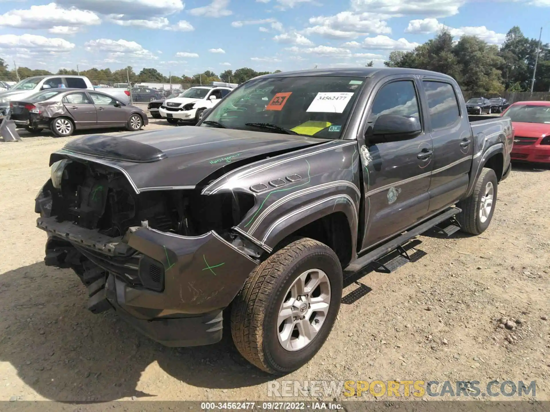 2 Фотография поврежденного автомобиля 5TFAX5GN6KX152695 TOYOTA TACOMA 2WD 2019