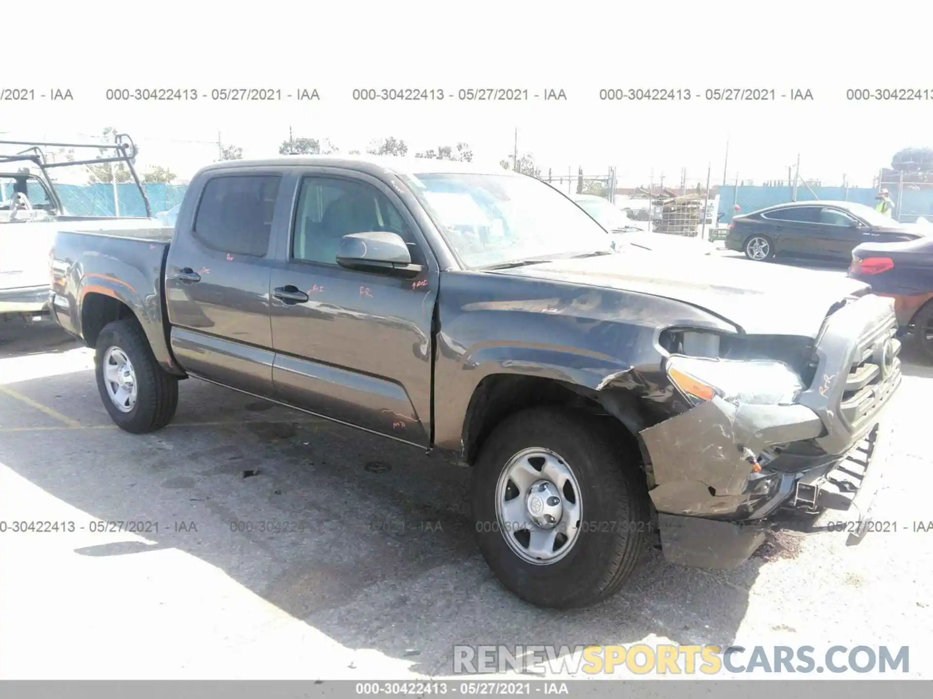 1 Photograph of a damaged car 5TFAX5GN6KX155063 TOYOTA TACOMA 2WD 2019