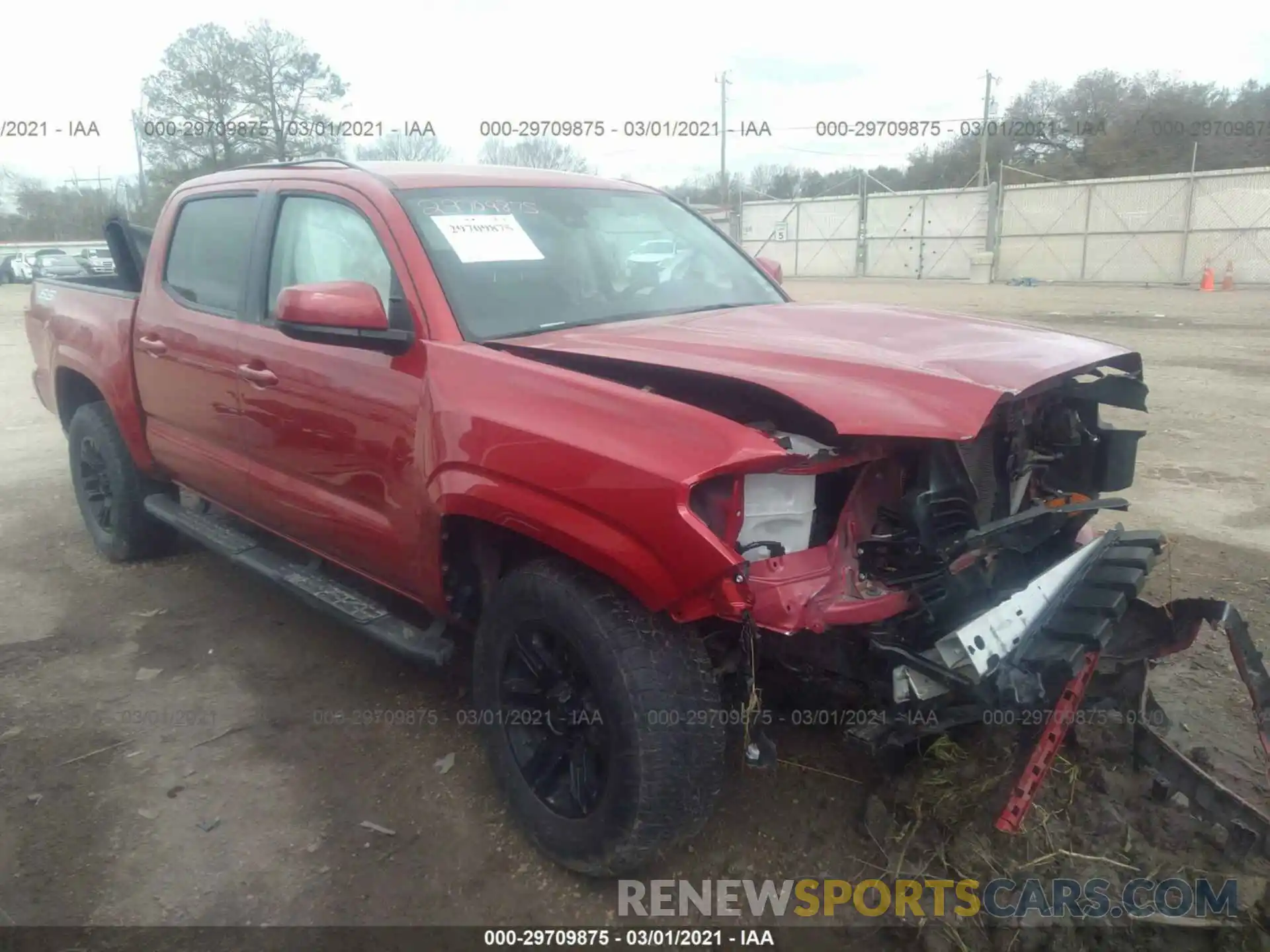 1 Photograph of a damaged car 5TFAX5GN7KX142841 TOYOTA TACOMA 2WD 2019