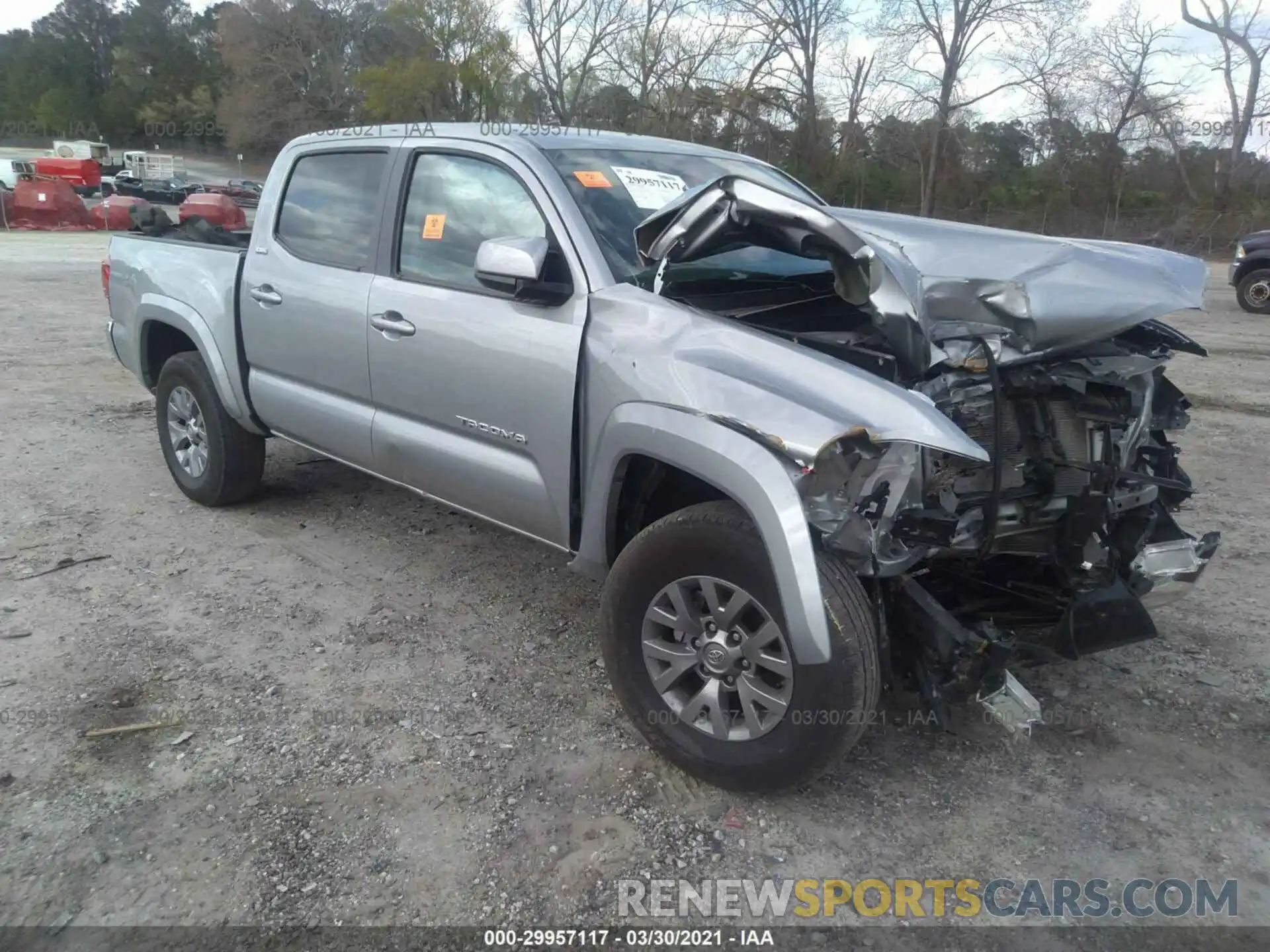 1 Photograph of a damaged car 5TFAX5GN7KX145738 TOYOTA TACOMA 2WD 2019