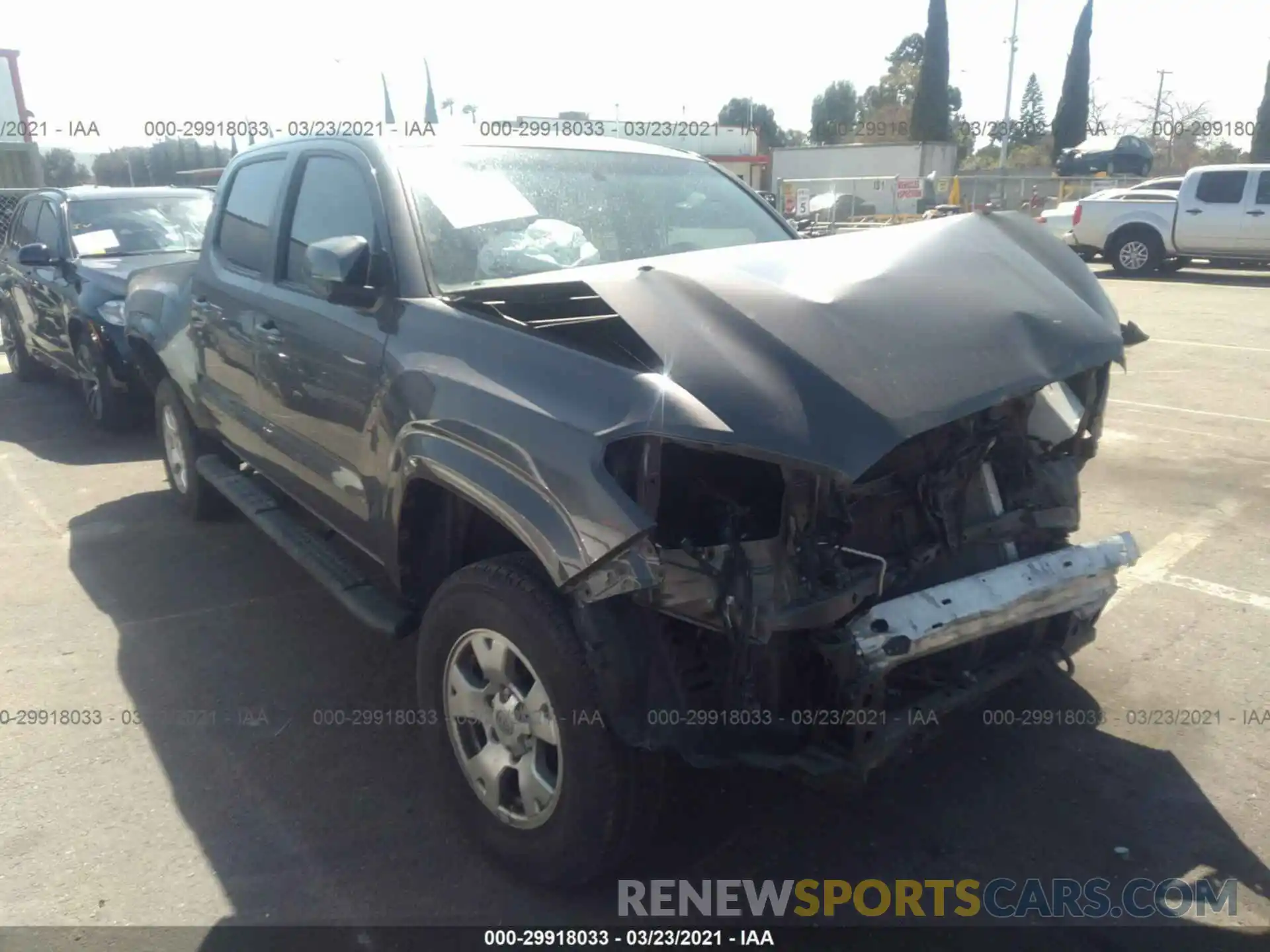 1 Photograph of a damaged car 5TFAX5GN8KX137017 TOYOTA TACOMA 2WD 2019