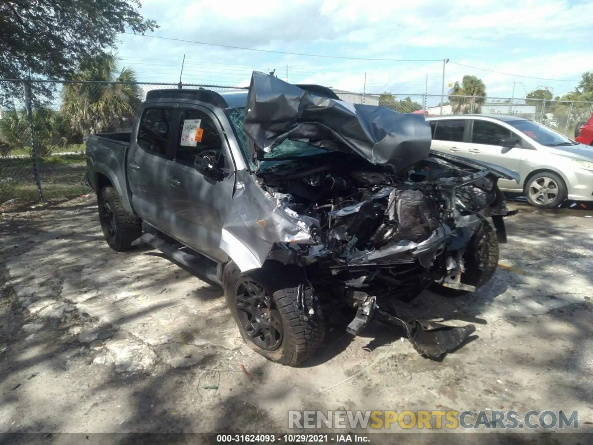 1 Photograph of a damaged car 5TFAX5GN8KX156375 TOYOTA TACOMA 2WD 2019