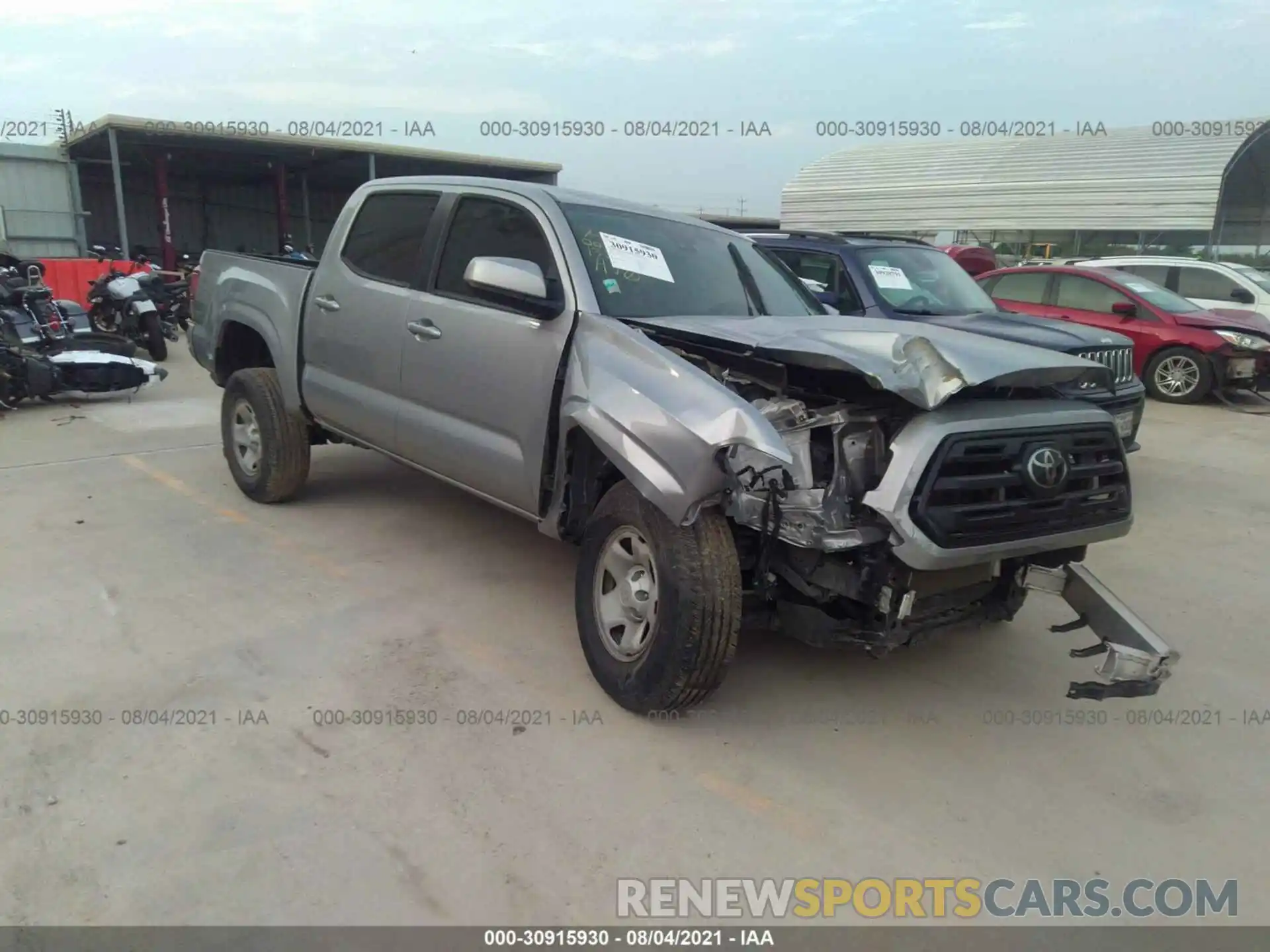 1 Photograph of a damaged car 5TFAX5GN9KX135857 TOYOTA TACOMA 2WD 2019