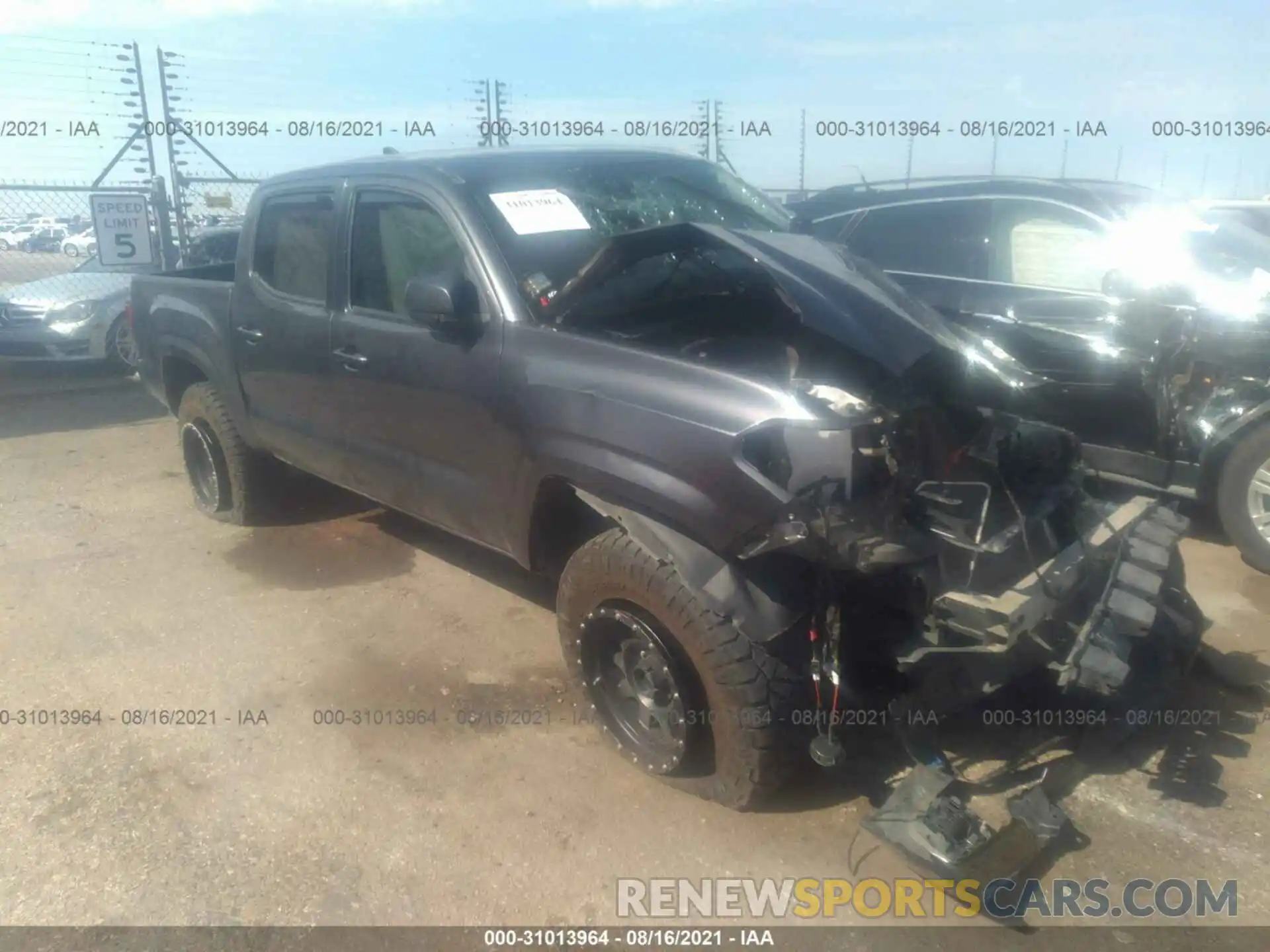 1 Photograph of a damaged car 5TFAX5GN9KX163142 TOYOTA TACOMA 2WD 2019