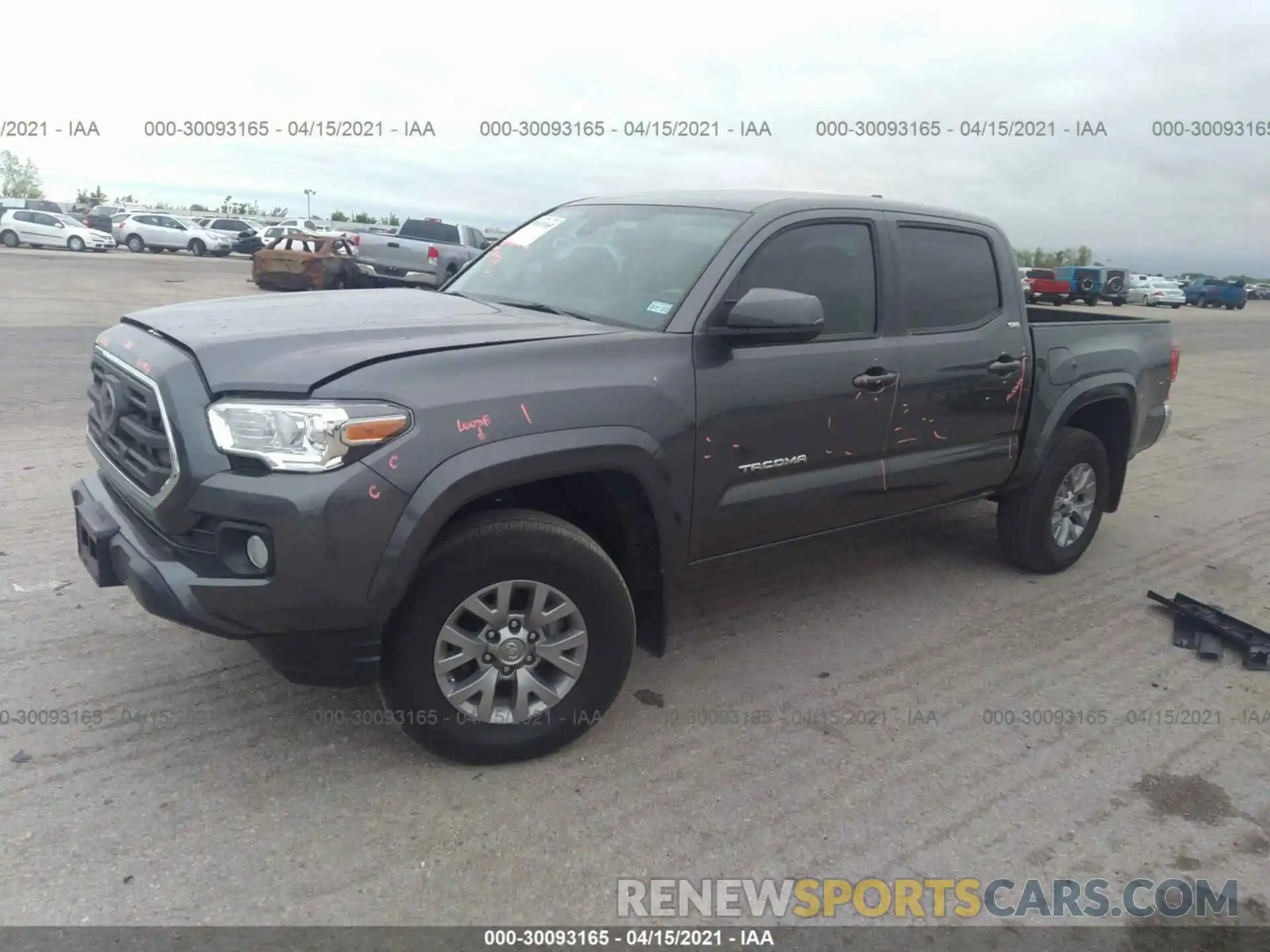 2 Photograph of a damaged car 5TFAZ5CN2KX085755 TOYOTA TACOMA 2WD 2019