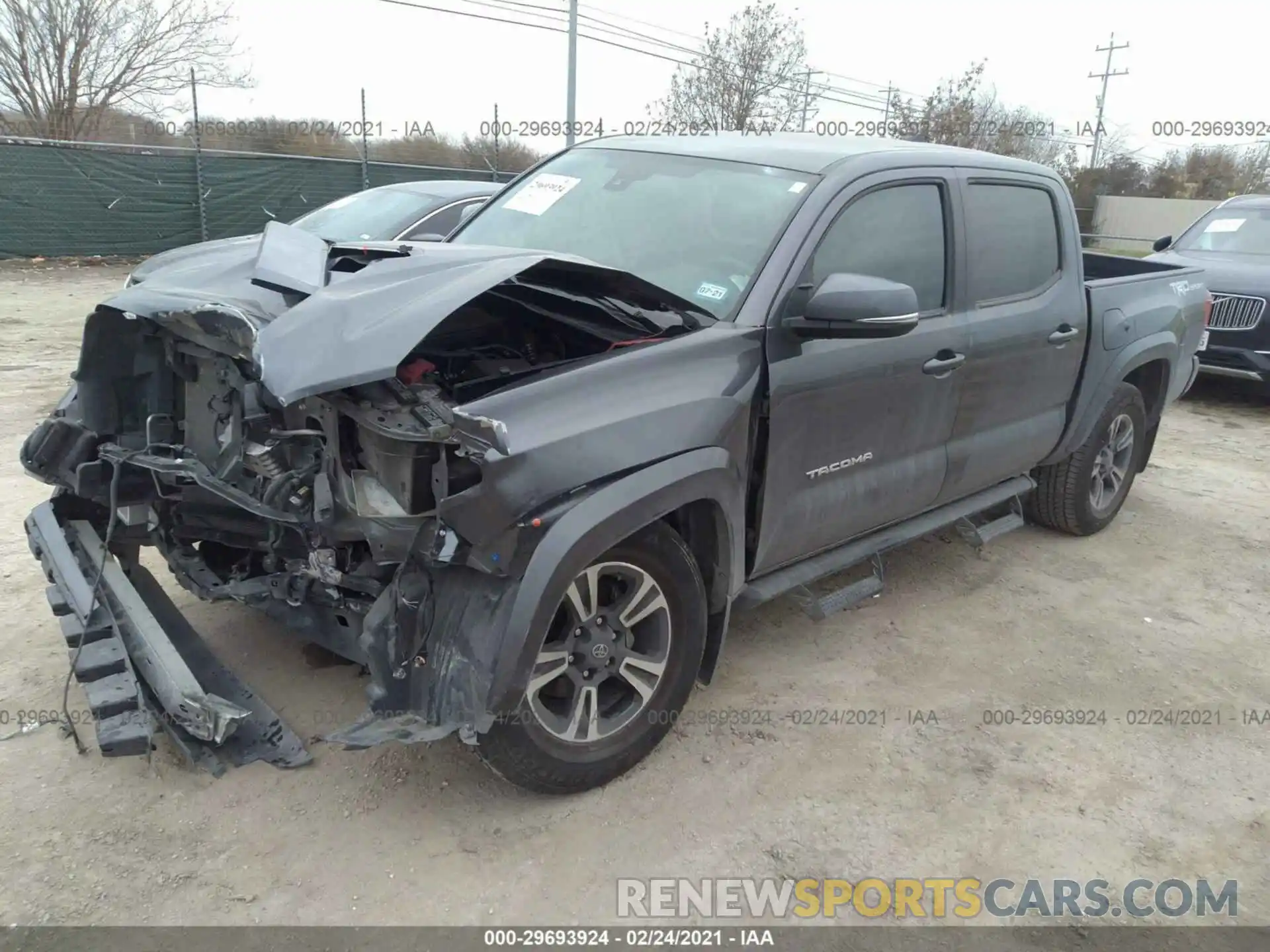 2 Photograph of a damaged car 5TFAZ5CN3KX086543 TOYOTA TACOMA 2WD 2019