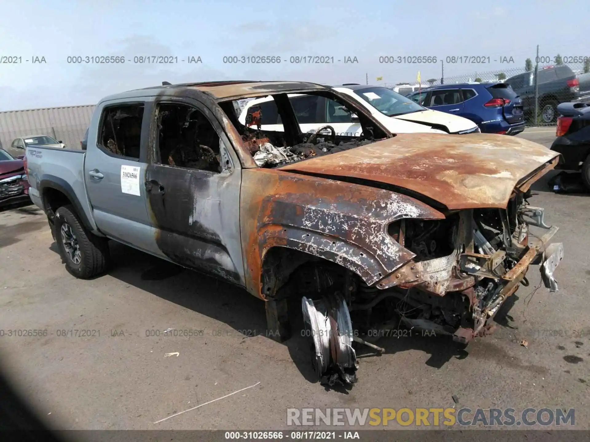 1 Photograph of a damaged car 5TFAZ5CN6KX075794 TOYOTA TACOMA 2WD 2019