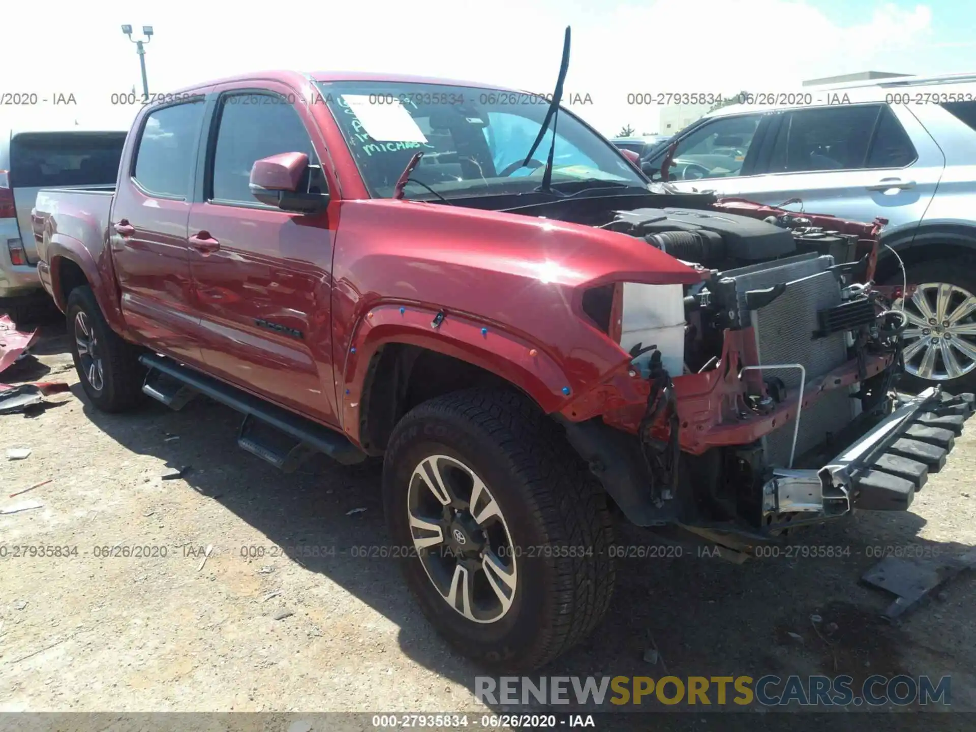 1 Photograph of a damaged car 5TFAZ5CN8KX079054 TOYOTA TACOMA 2WD 2019