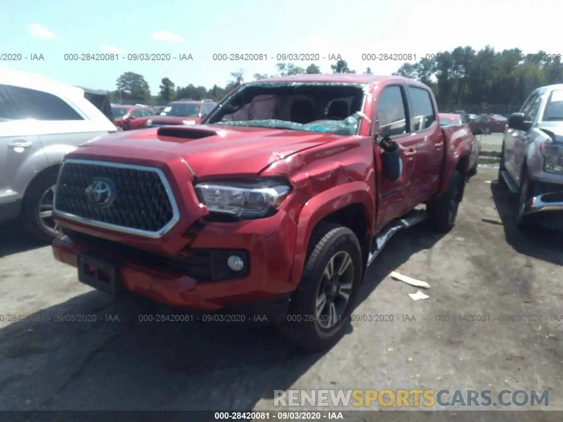 2 Photograph of a damaged car 5TFAZ5CN9KX077846 TOYOTA TACOMA 2WD 2019