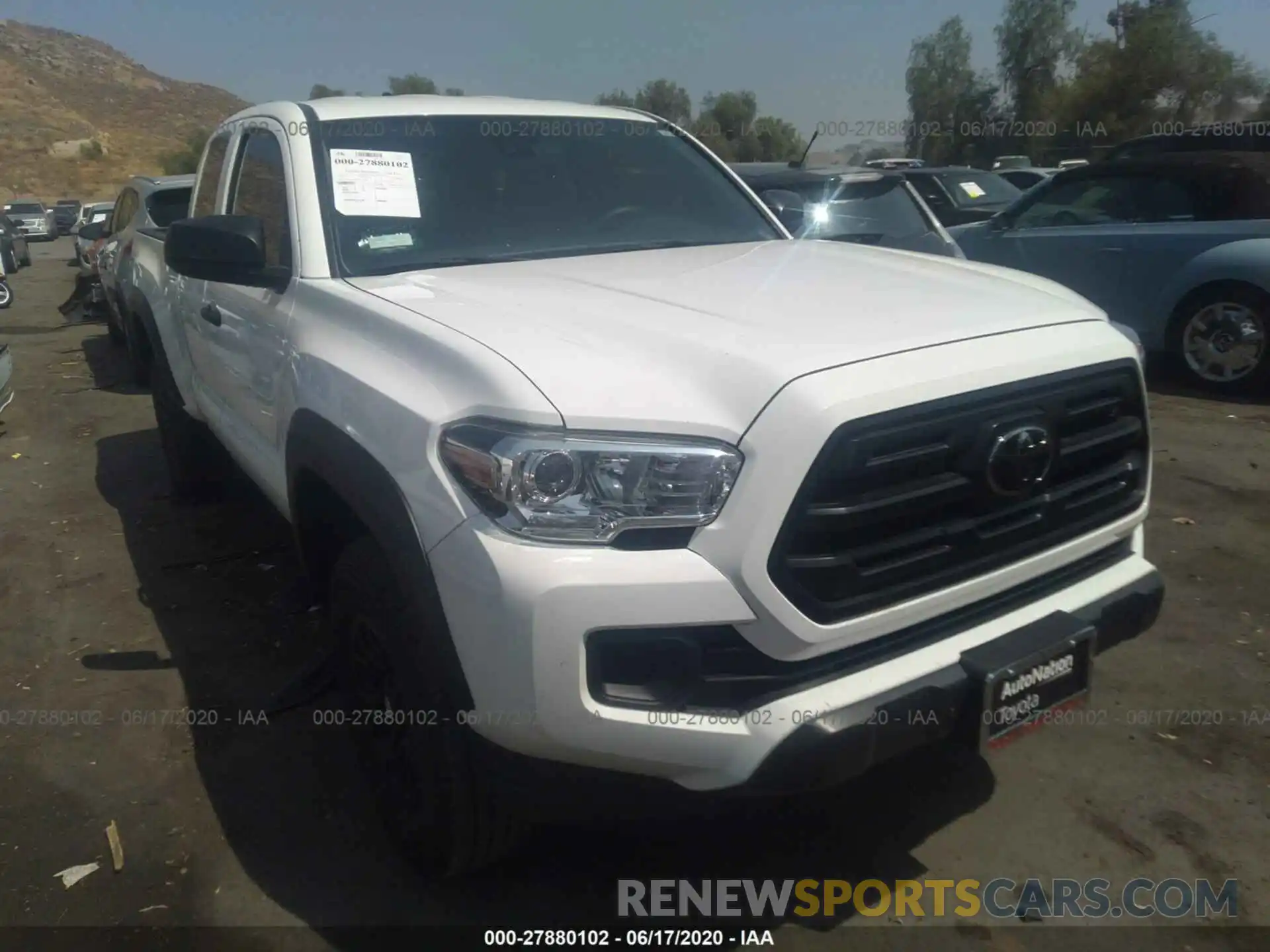 1 Photograph of a damaged car 5TFRX5GN0KX141338 TOYOTA TACOMA 2WD 2019