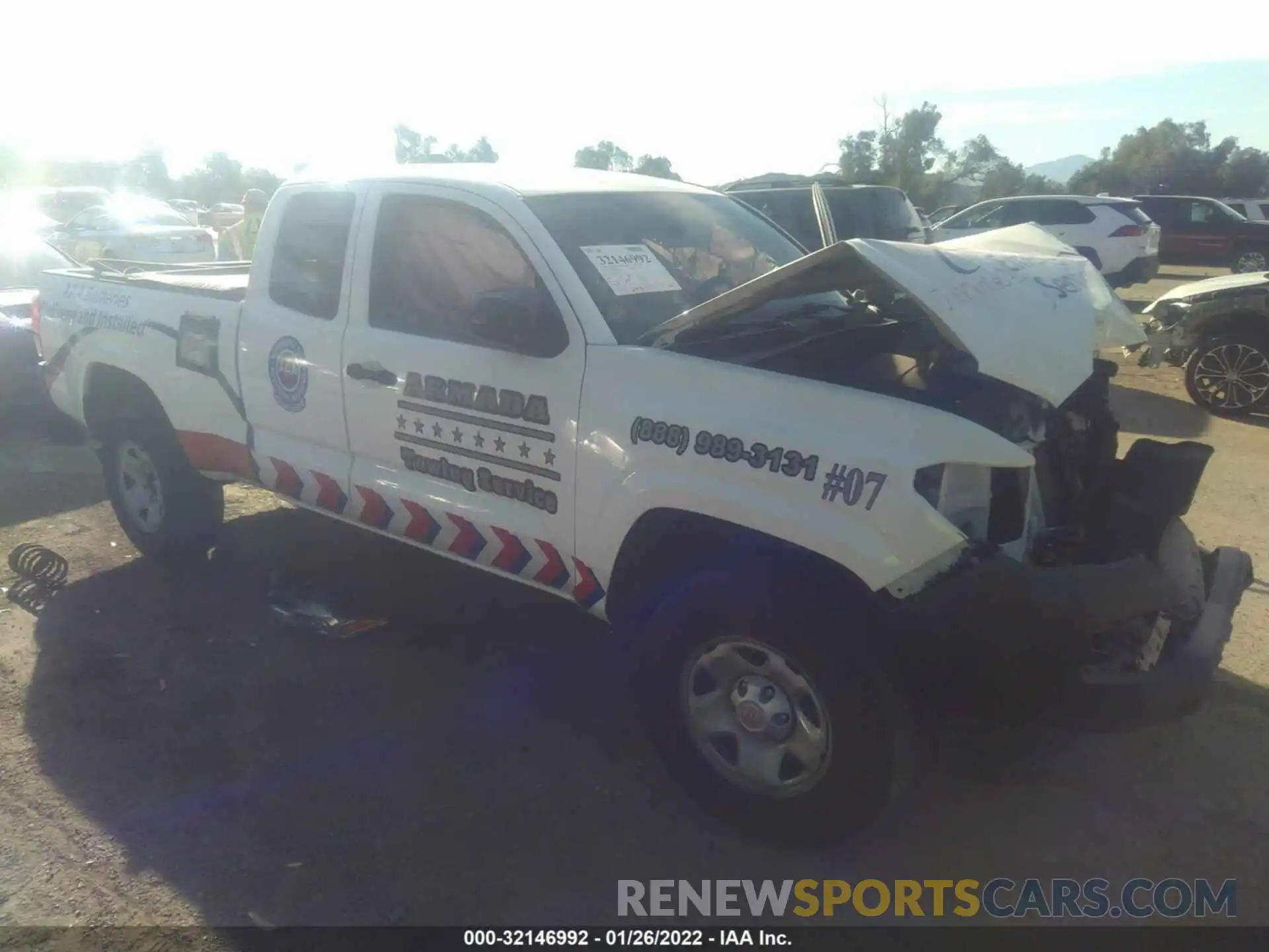 1 Photograph of a damaged car 5TFRX5GN1KX136083 TOYOTA TACOMA 2WD 2019