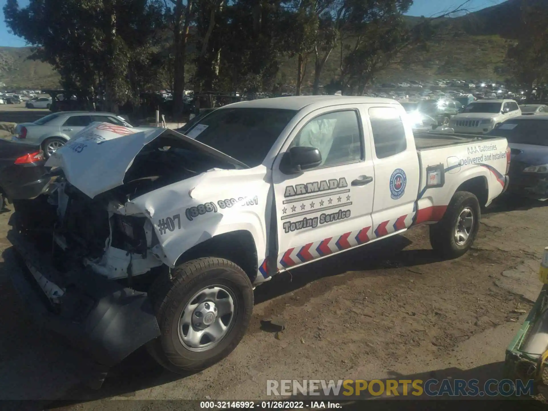 2 Photograph of a damaged car 5TFRX5GN1KX136083 TOYOTA TACOMA 2WD 2019