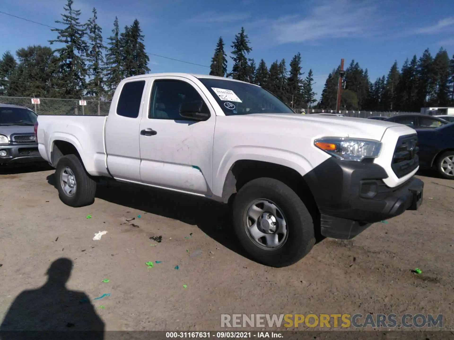 1 Photograph of a damaged car 5TFRX5GN2KX139445 TOYOTA TACOMA 2WD 2019