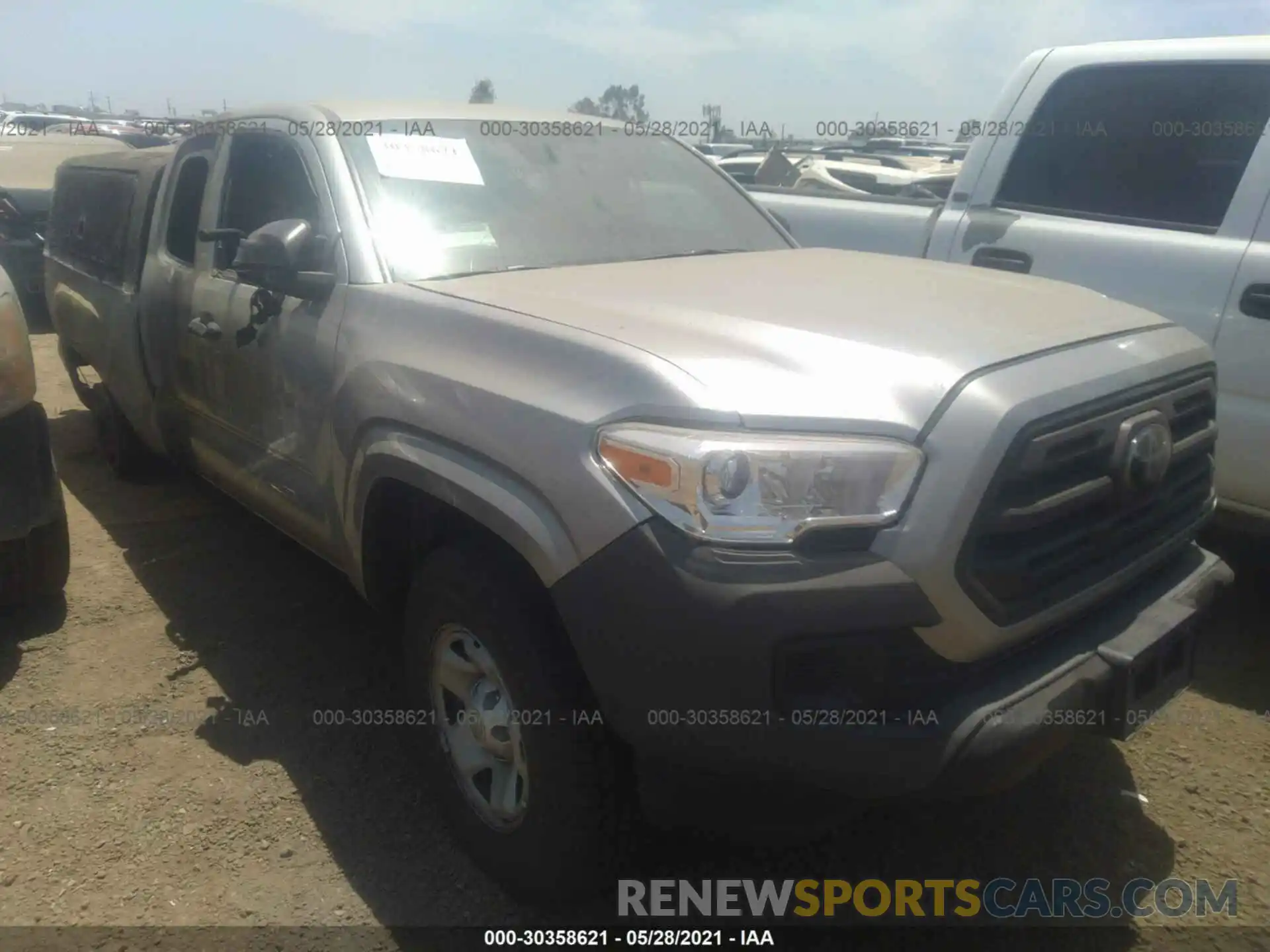 1 Photograph of a damaged car 5TFRX5GN2KX142619 TOYOTA TACOMA 2WD 2019