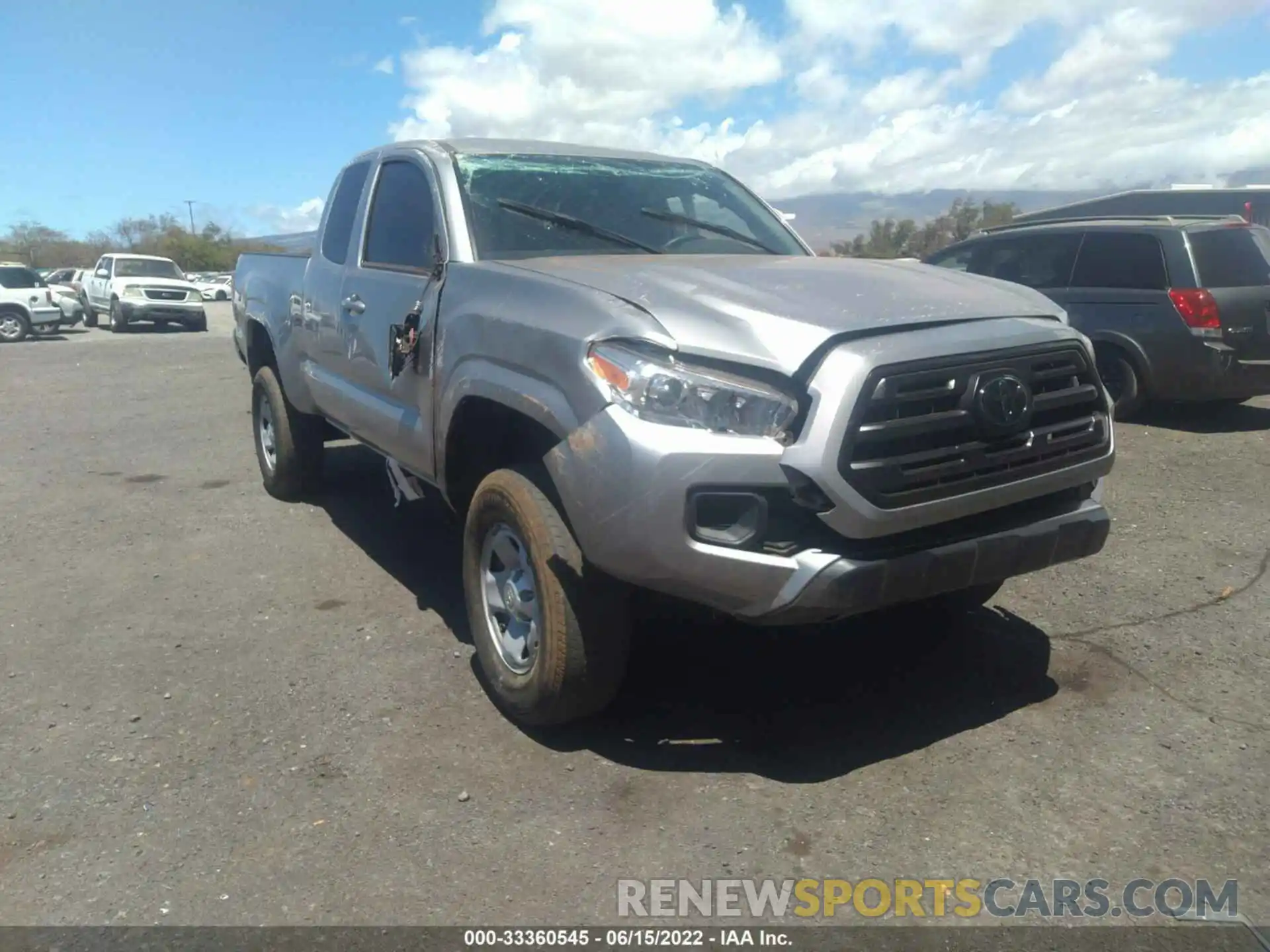 1 Photograph of a damaged car 5TFRX5GN2KX146329 TOYOTA TACOMA 2WD 2019