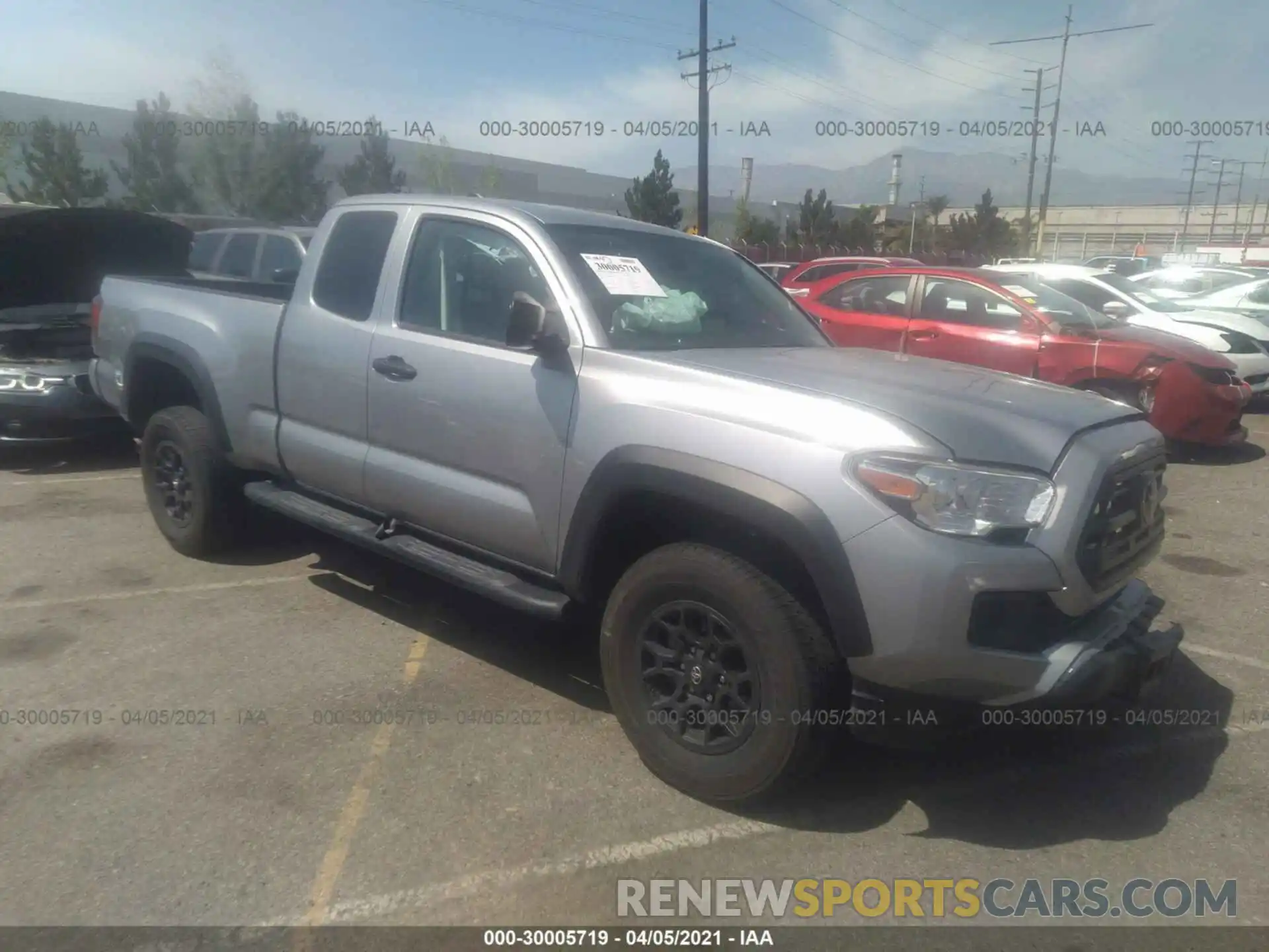 1 Photograph of a damaged car 5TFRX5GN3KX152110 TOYOTA TACOMA 2WD 2019