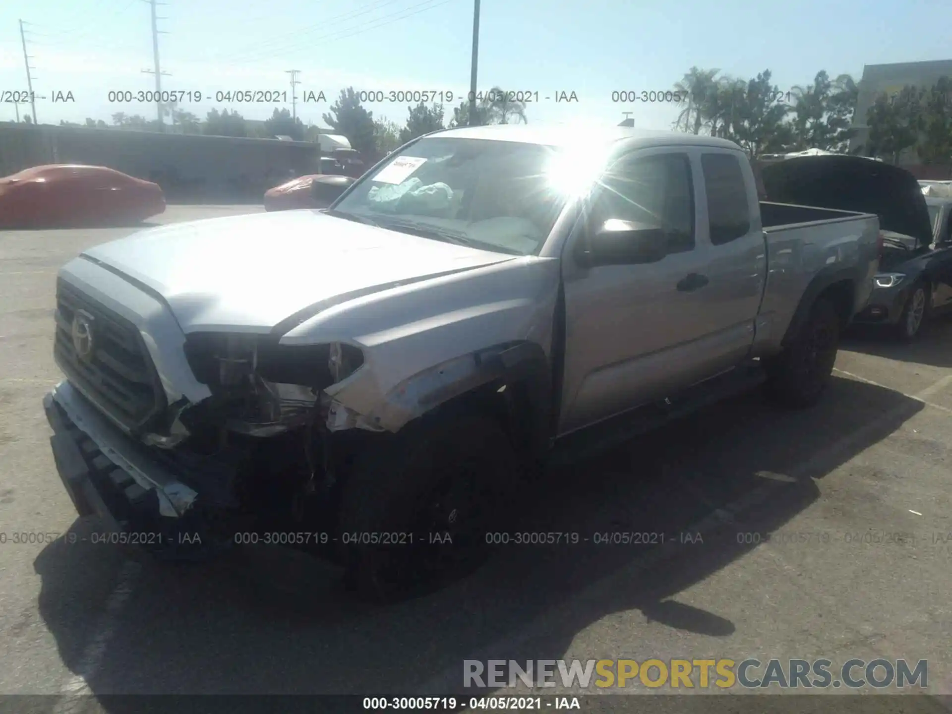 2 Photograph of a damaged car 5TFRX5GN3KX152110 TOYOTA TACOMA 2WD 2019