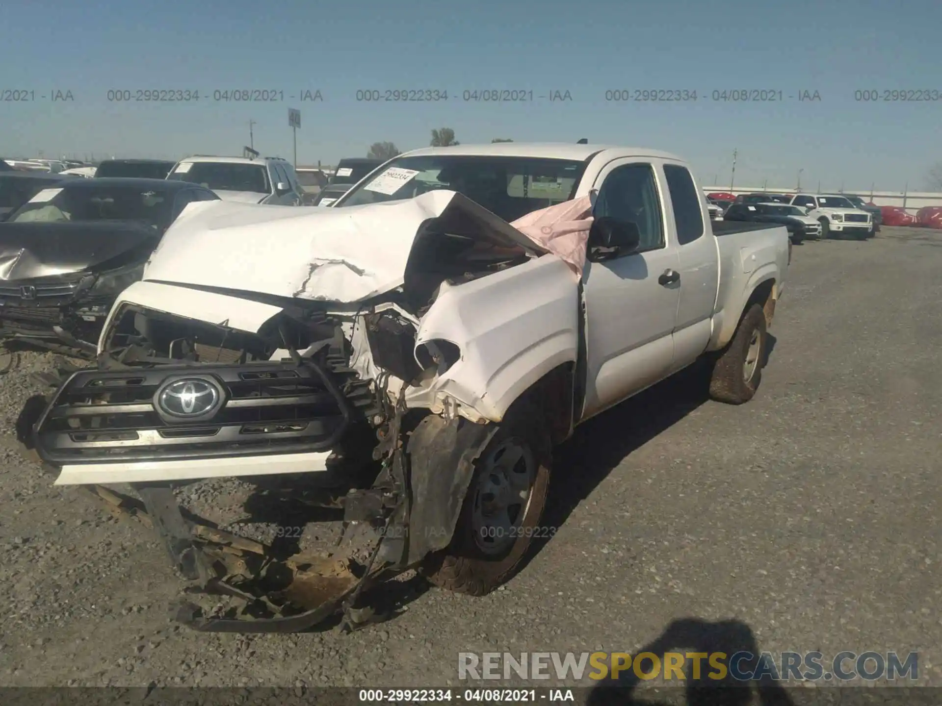 2 Photograph of a damaged car 5TFRX5GN3KX161325 TOYOTA TACOMA 2WD 2019