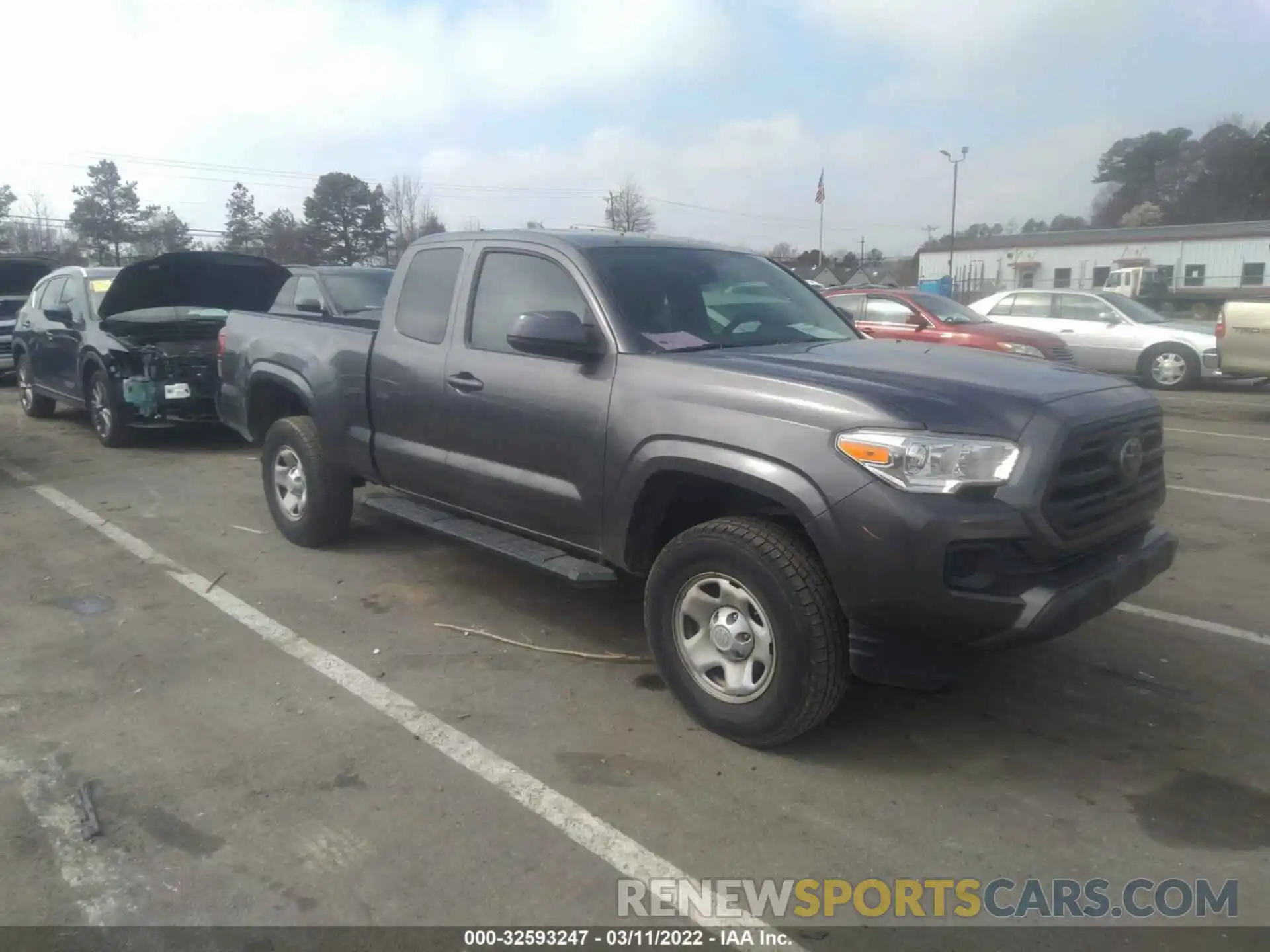 1 Photograph of a damaged car 5TFRX5GN4KX153783 TOYOTA TACOMA 2WD 2019