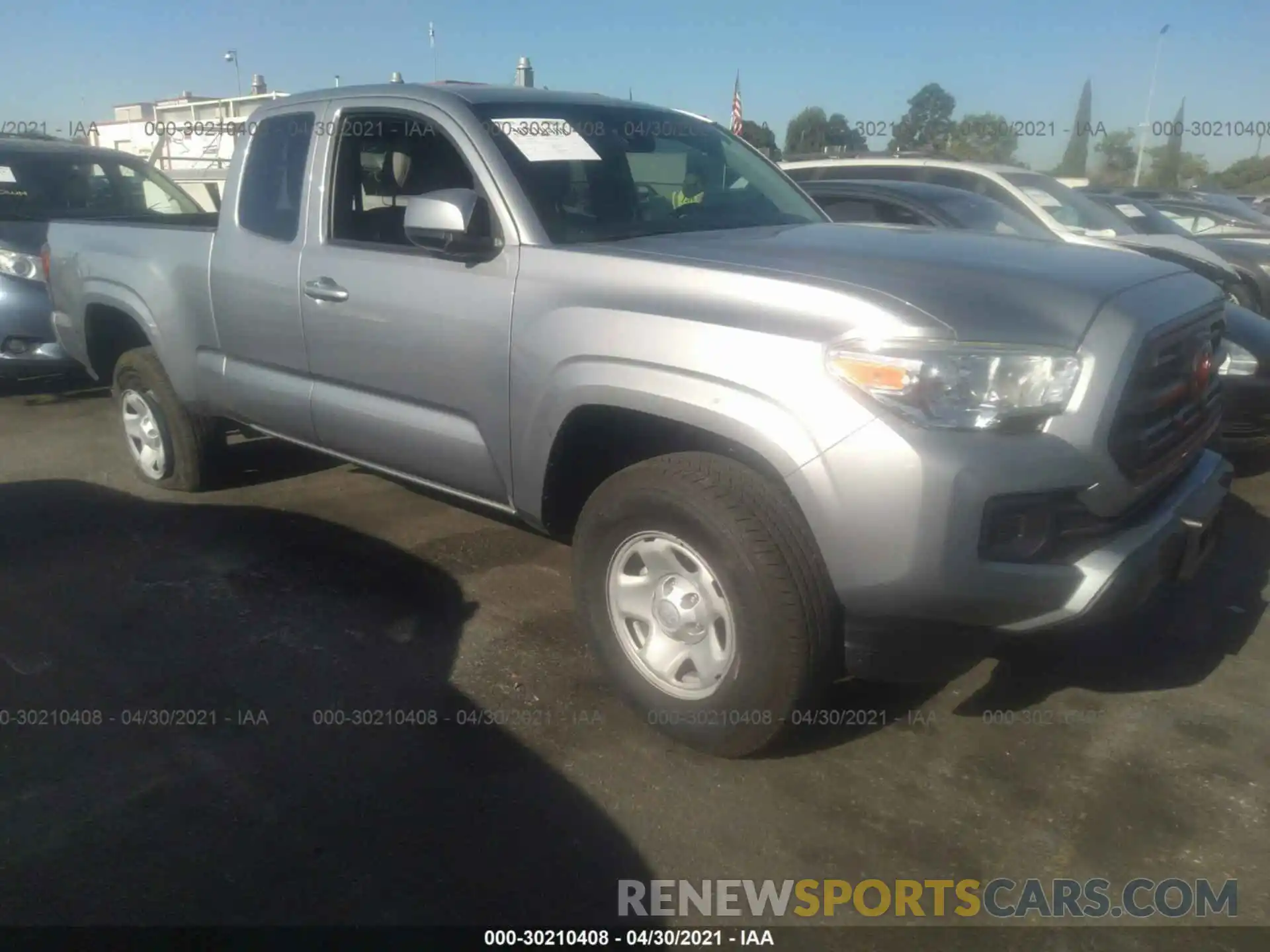 1 Photograph of a damaged car 5TFRX5GN5KX156319 TOYOTA TACOMA 2WD 2019