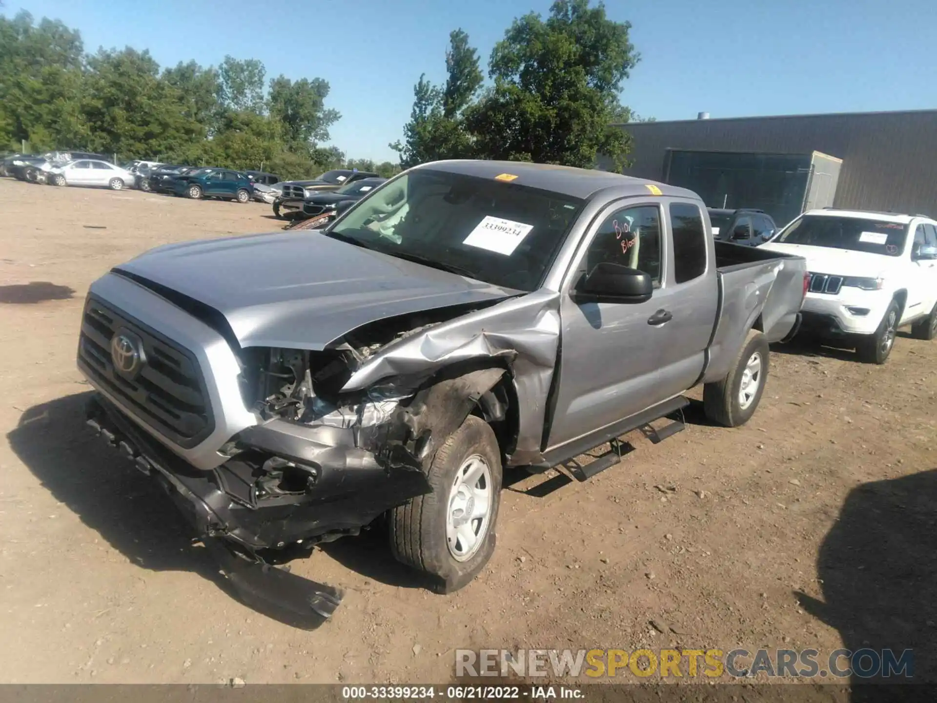 2 Photograph of a damaged car 5TFRX5GN5KX162802 TOYOTA TACOMA 2WD 2019