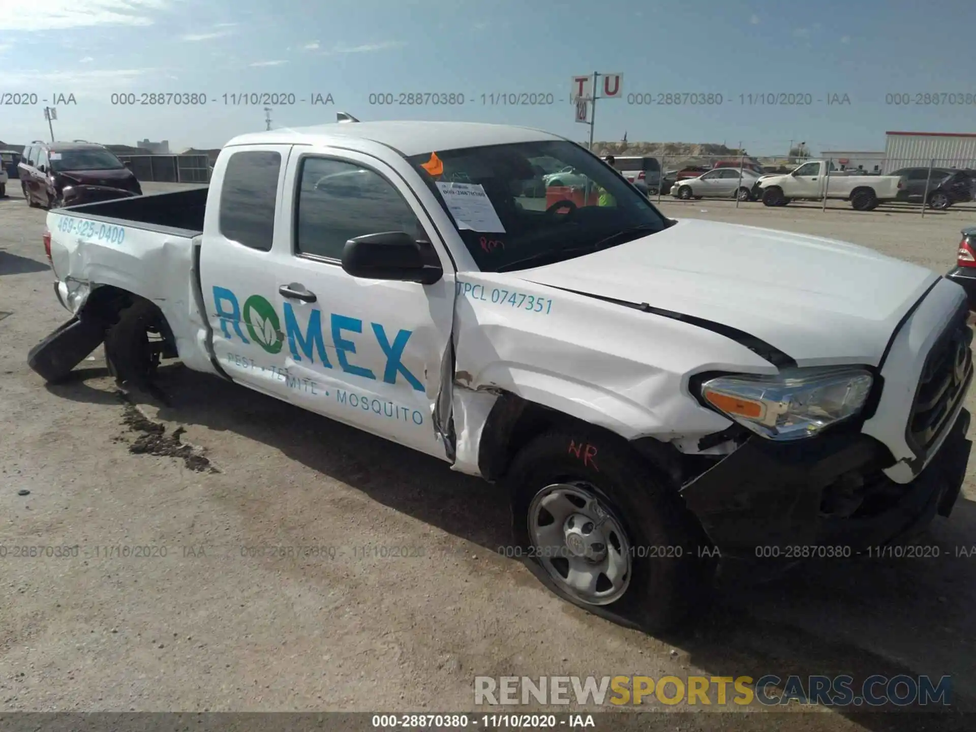 1 Photograph of a damaged car 5TFRX5GN6KX149525 TOYOTA TACOMA 2WD 2019