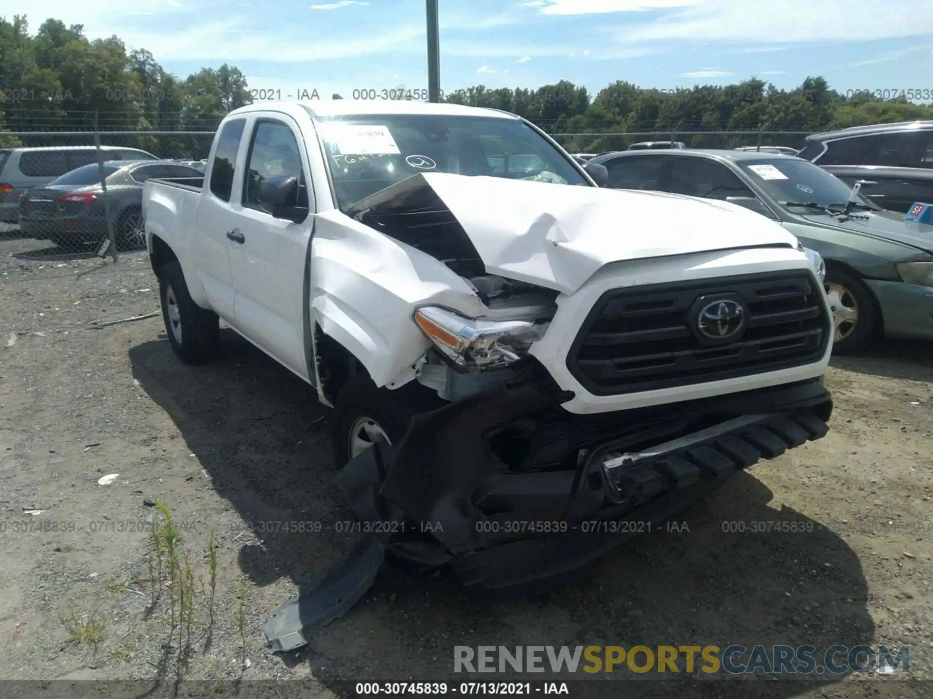 1 Photograph of a damaged car 5TFRX5GN6KX161223 TOYOTA TACOMA 2WD 2019