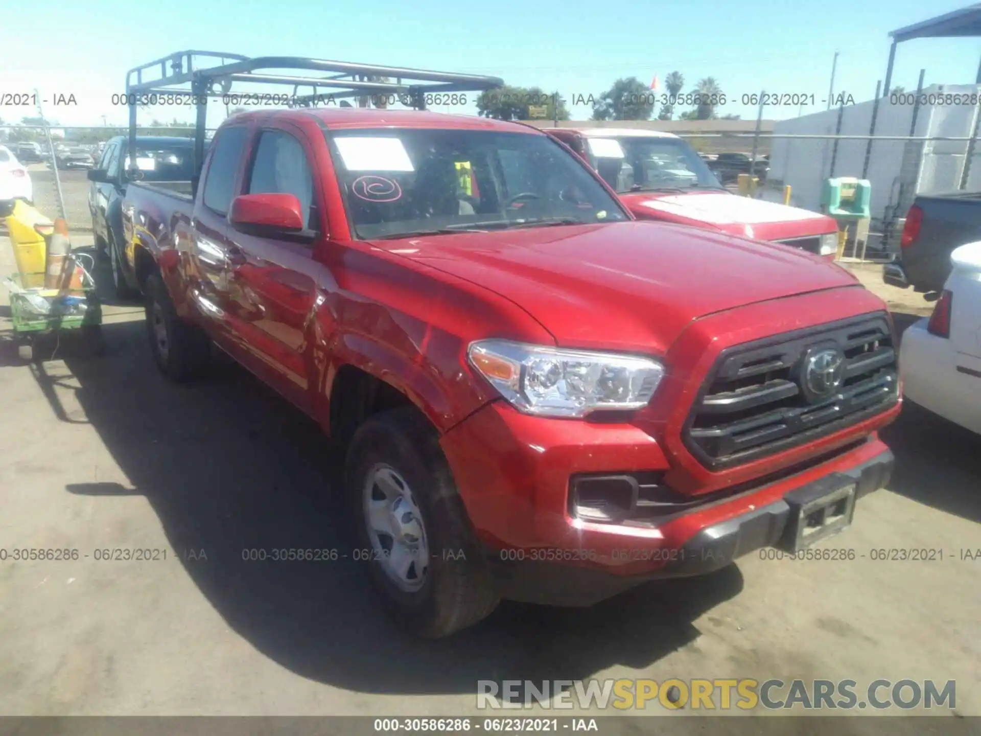 1 Photograph of a damaged car 5TFRX5GN7KX140798 TOYOTA TACOMA 2WD 2019