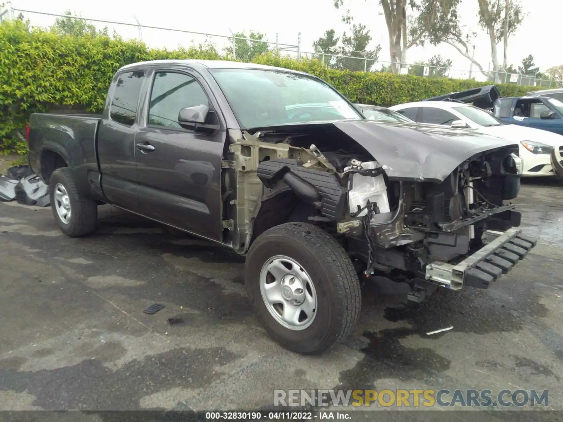 1 Photograph of a damaged car 5TFRX5GN7KX140865 TOYOTA TACOMA 2WD 2019