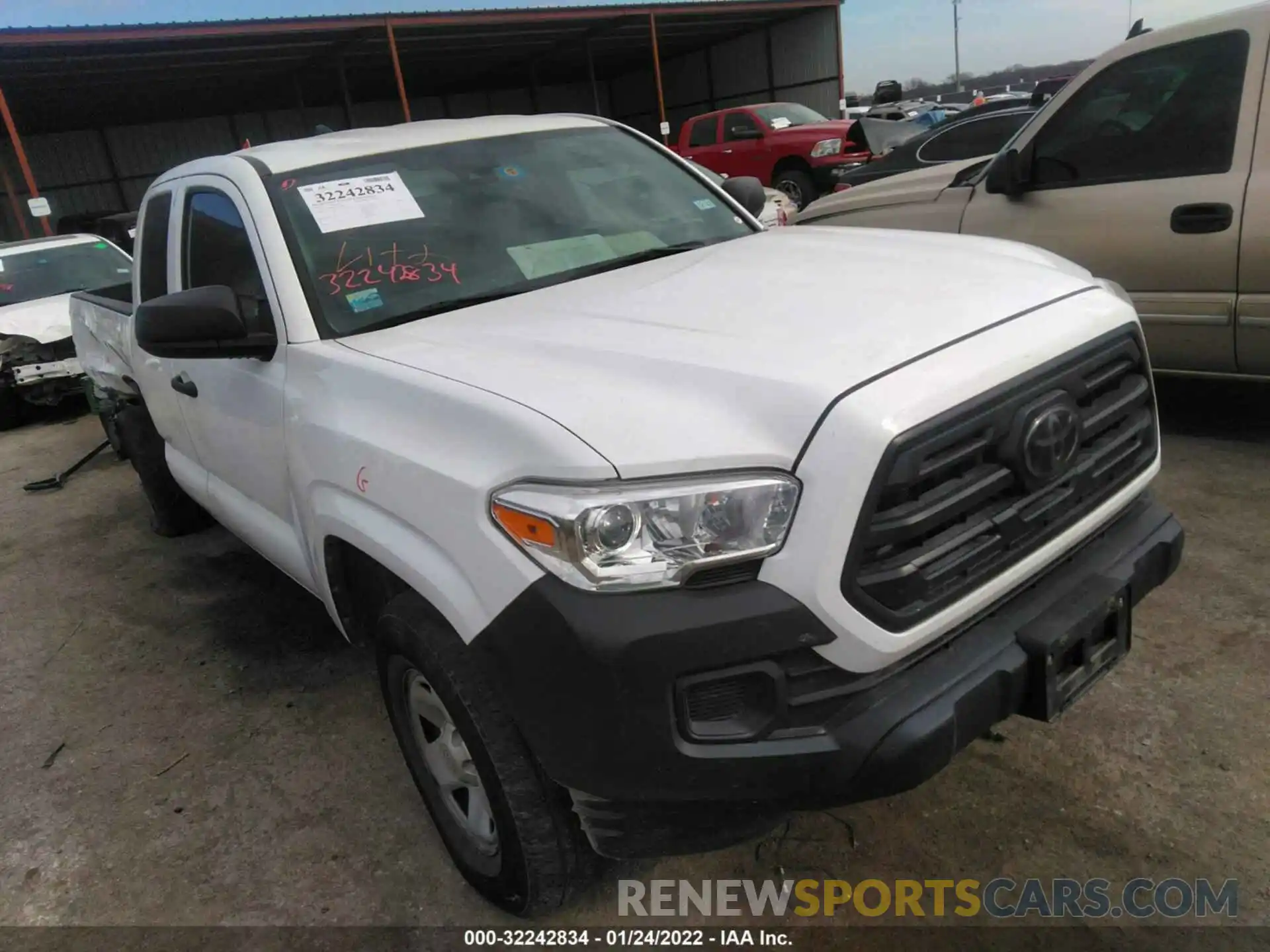 1 Photograph of a damaged car 5TFRX5GN7KX158783 TOYOTA TACOMA 2WD 2019