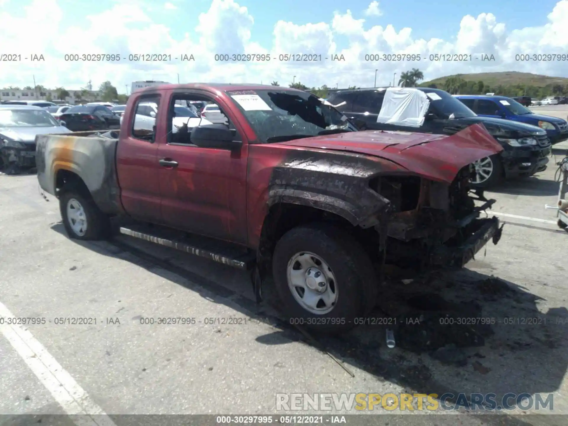 1 Photograph of a damaged car 5TFRX5GN8KX137862 TOYOTA TACOMA 2WD 2019