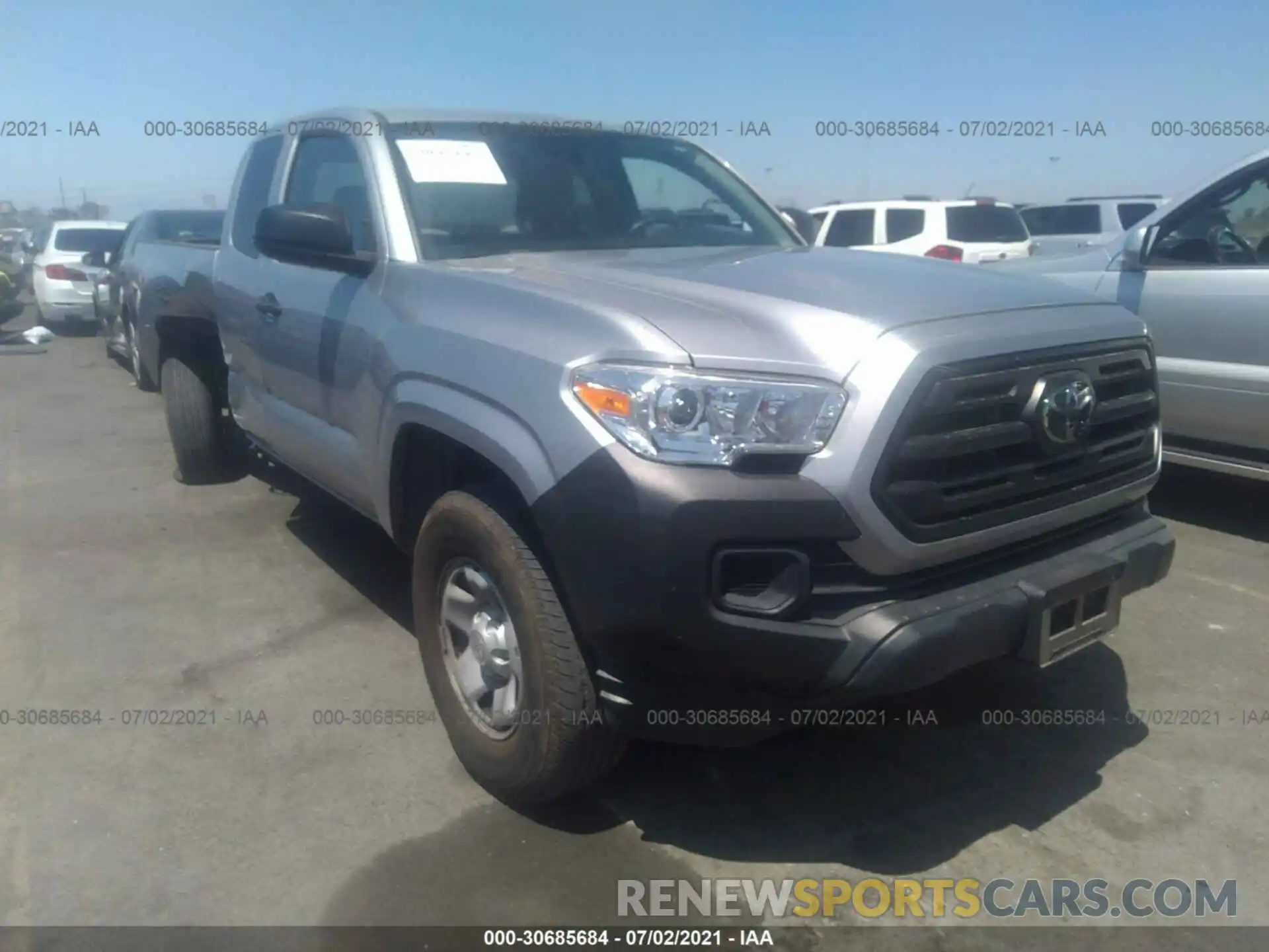 1 Photograph of a damaged car 5TFRX5GN8KX137909 TOYOTA TACOMA 2WD 2019