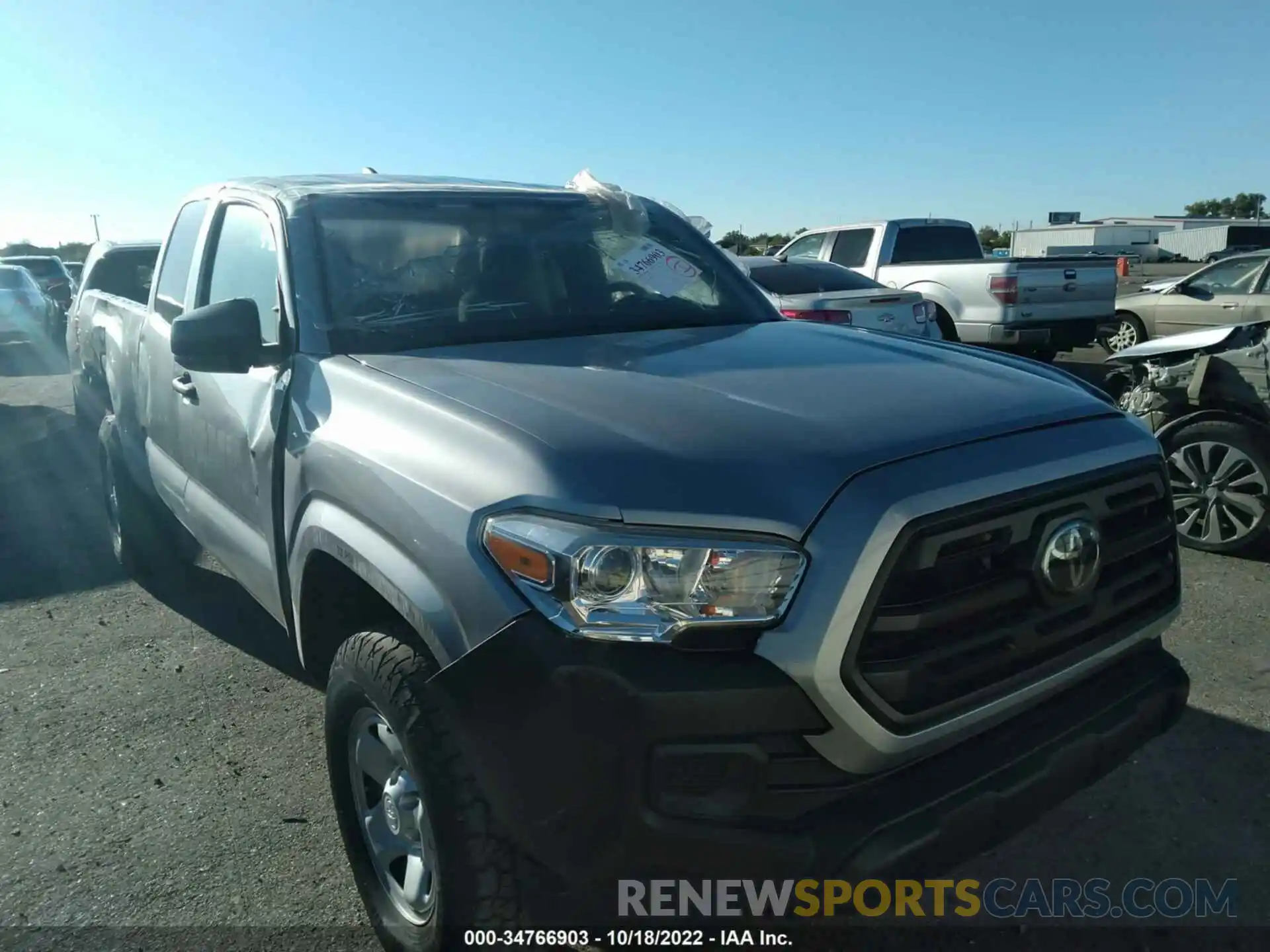 1 Photograph of a damaged car 5TFRX5GN8KX148635 TOYOTA TACOMA 2WD 2019