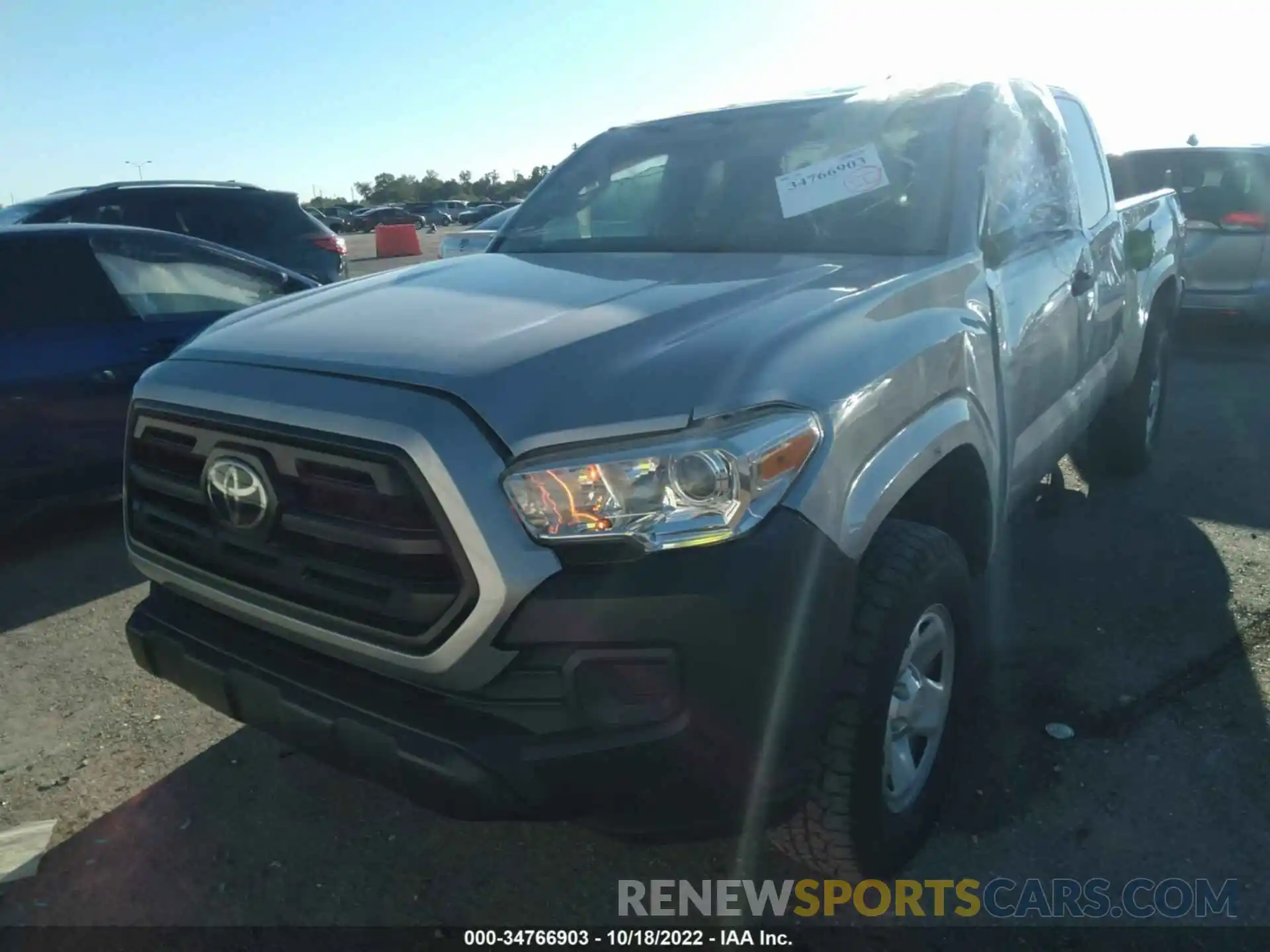 2 Photograph of a damaged car 5TFRX5GN8KX148635 TOYOTA TACOMA 2WD 2019