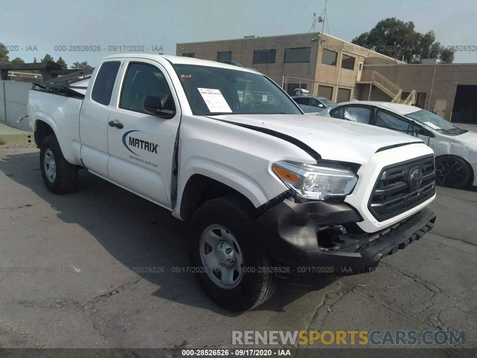 1 Photograph of a damaged car 5TFRX5GN8KX158176 TOYOTA TACOMA 2WD 2019