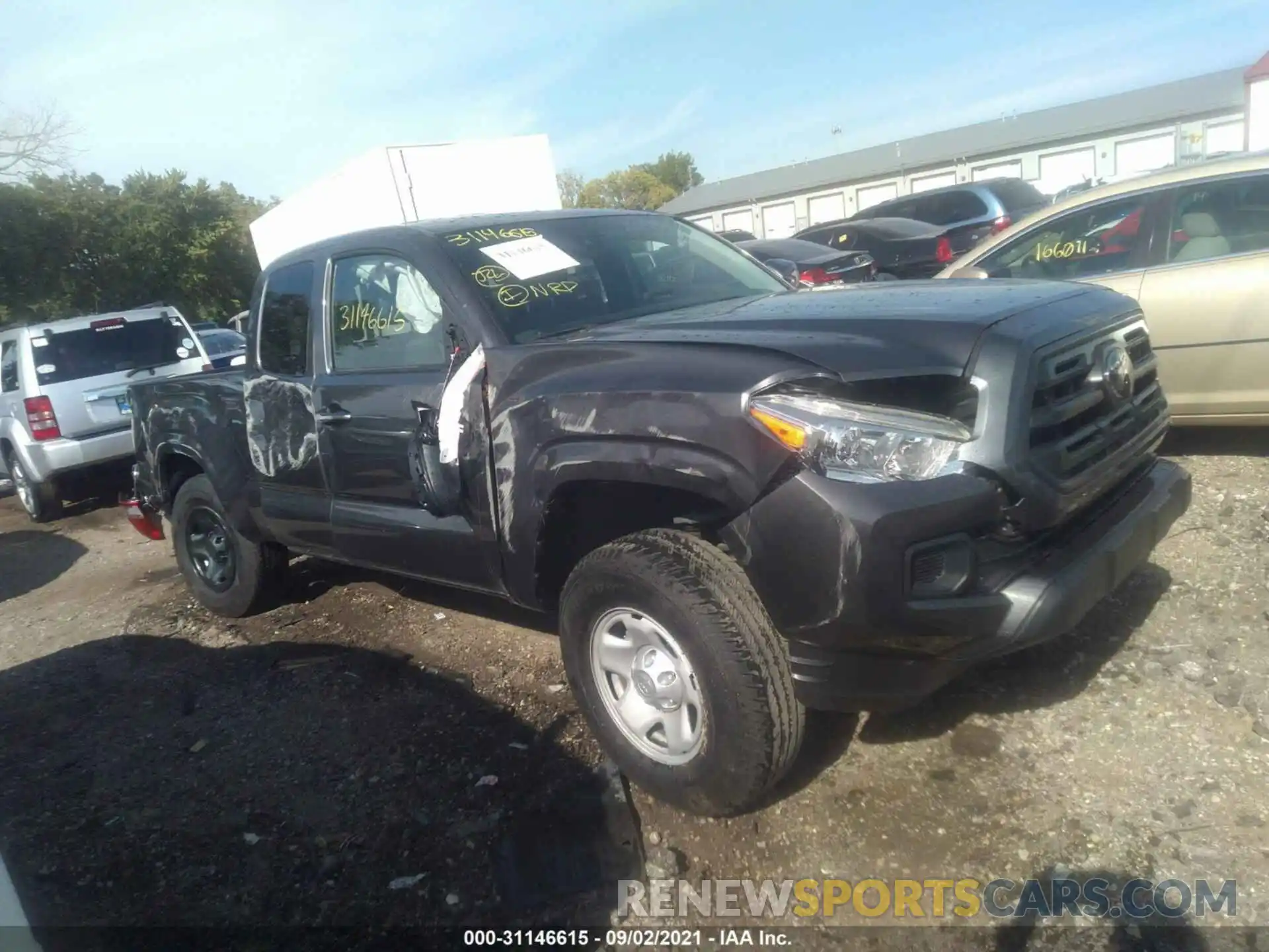 1 Photograph of a damaged car 5TFRX5GN8KX161272 TOYOTA TACOMA 2WD 2019