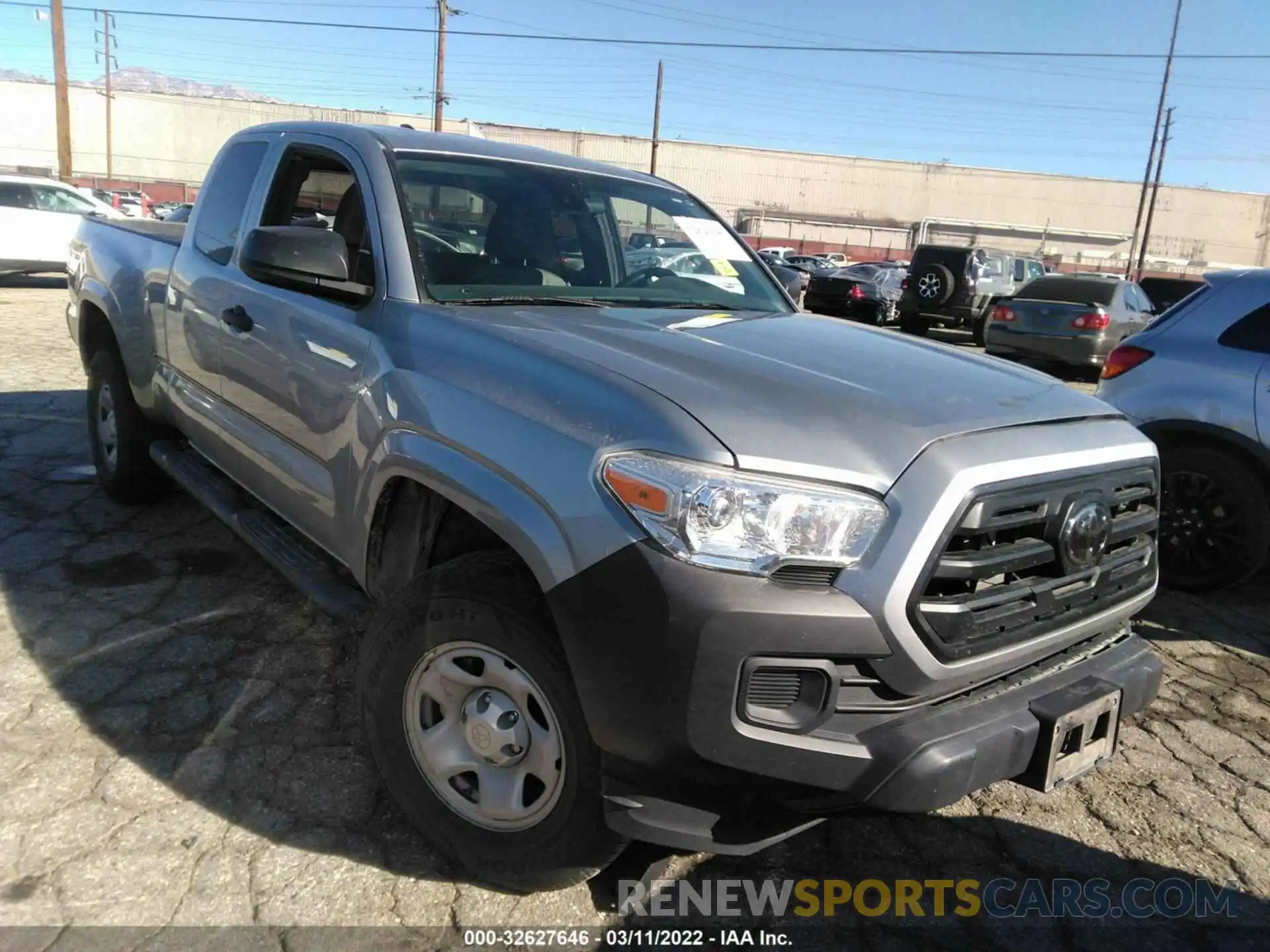 1 Photograph of a damaged car 5TFRX5GNXKX140536 TOYOTA TACOMA 2WD 2019