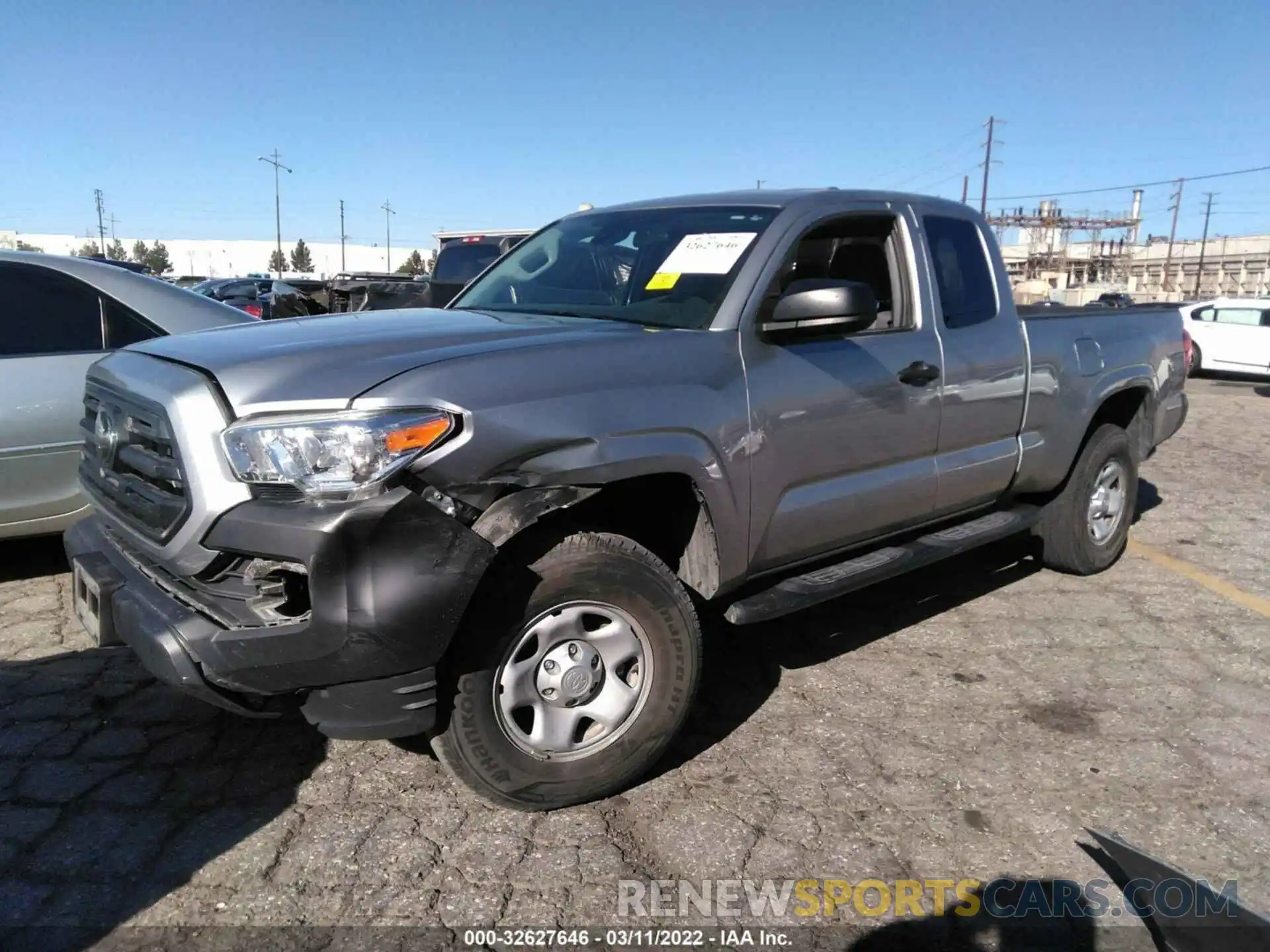 2 Photograph of a damaged car 5TFRX5GNXKX140536 TOYOTA TACOMA 2WD 2019