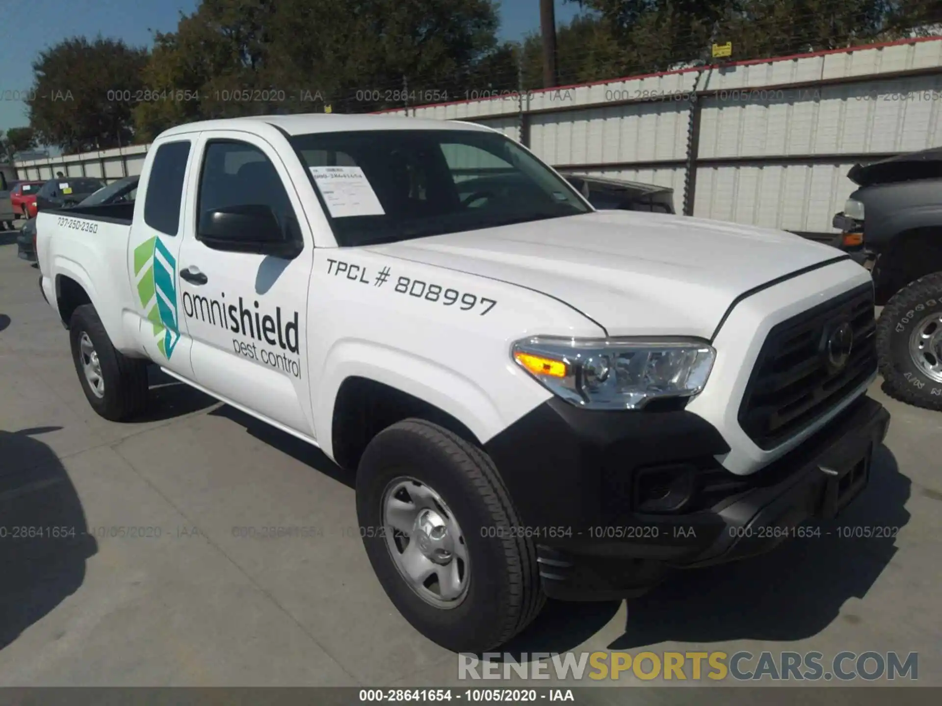 1 Photograph of a damaged car 5TFRX5GNXKX142884 TOYOTA TACOMA 2WD 2019