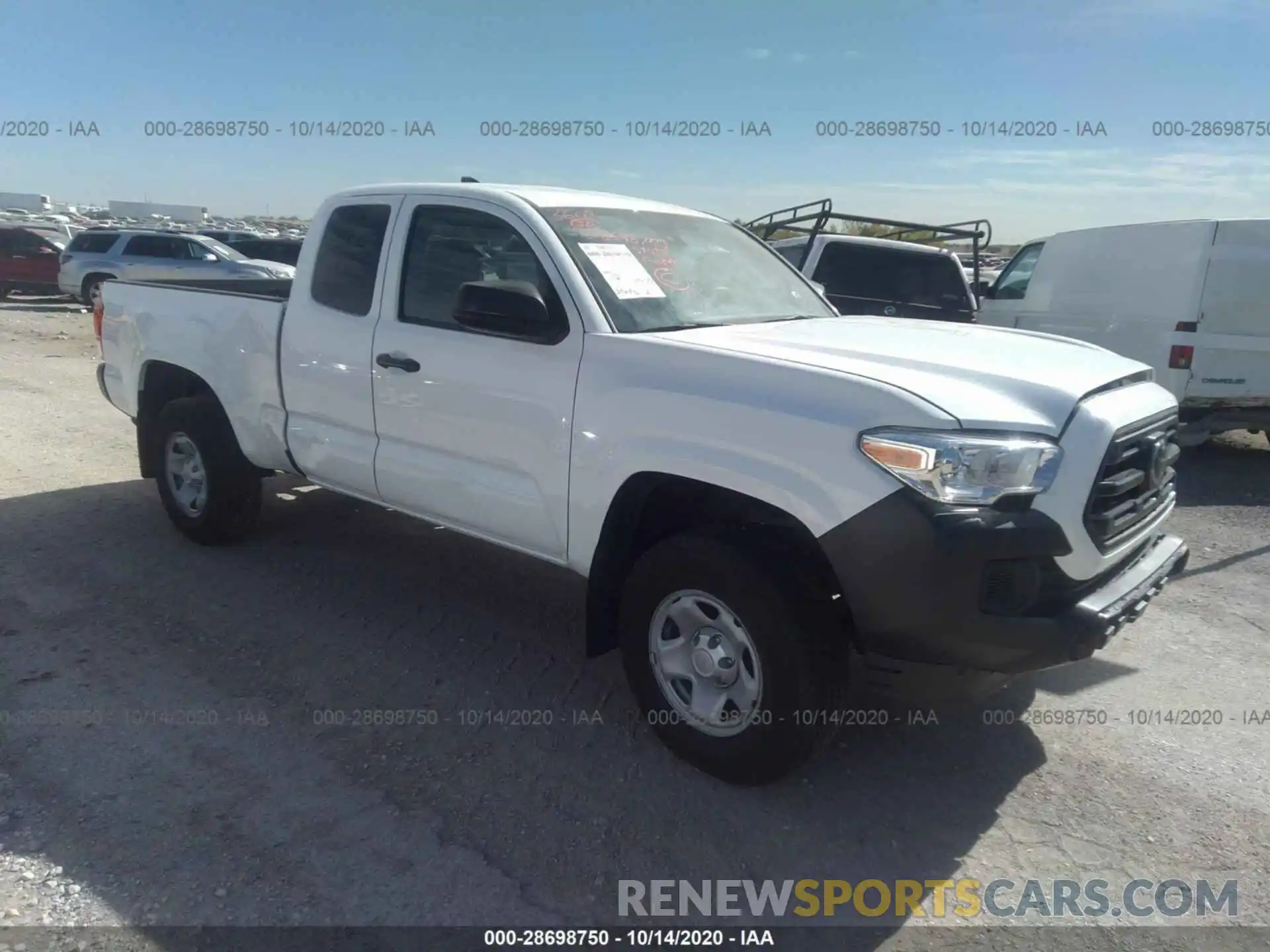 1 Photograph of a damaged car 5TFRX5GNXKX155019 TOYOTA TACOMA 2WD 2019