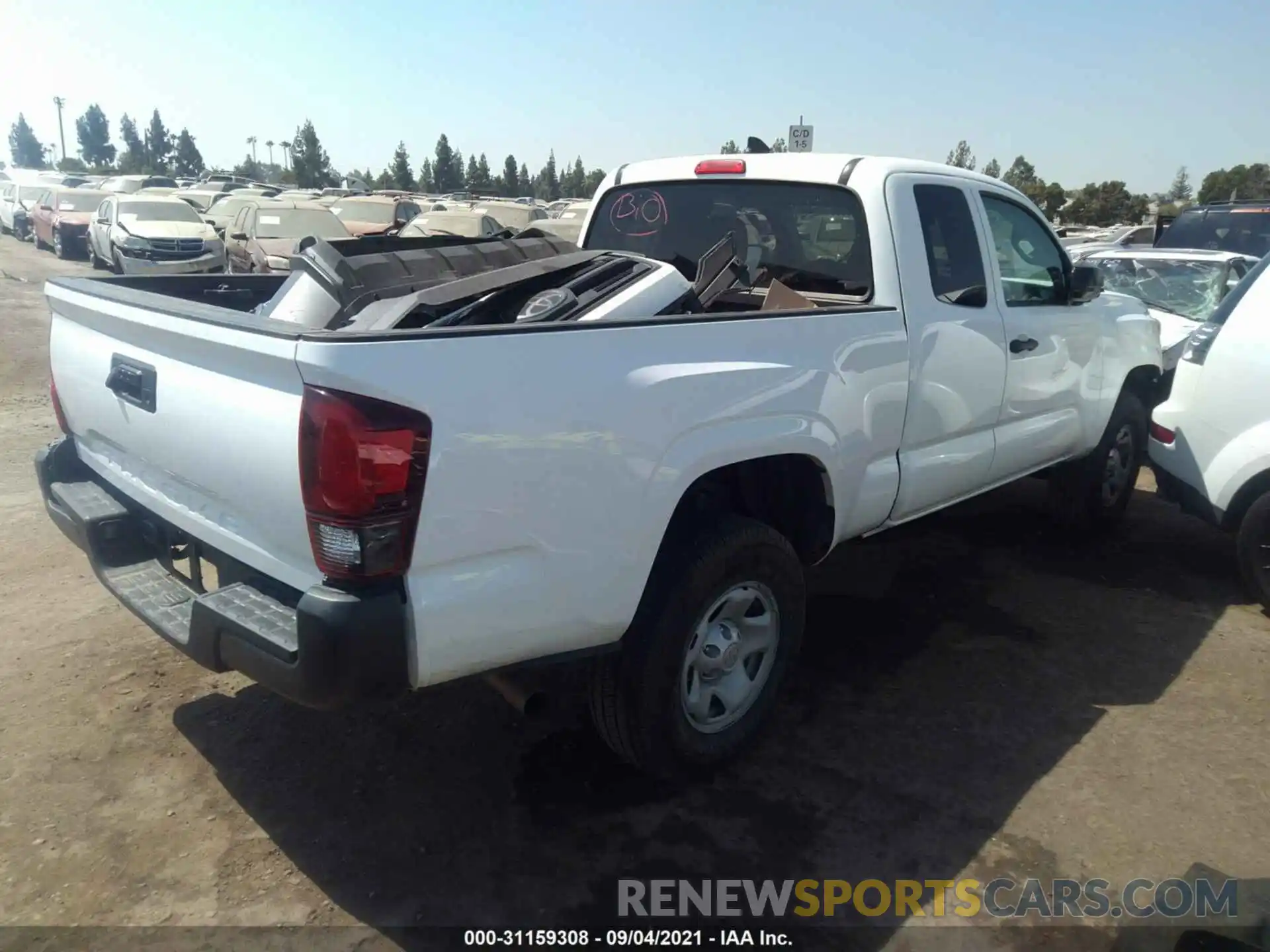 4 Photograph of a damaged car 5TFRX5GNXKX160639 TOYOTA TACOMA 2WD 2019