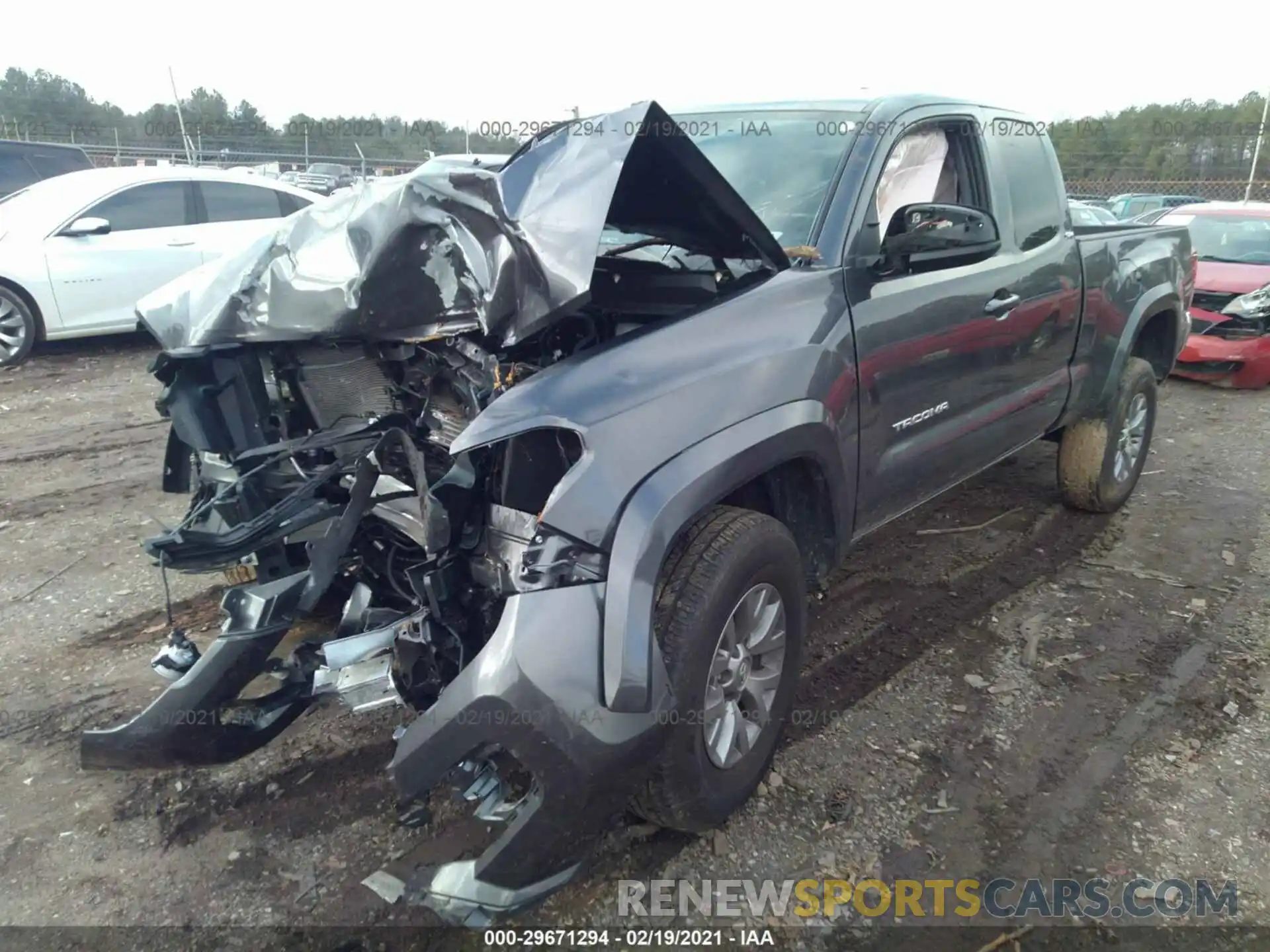 2 Photograph of a damaged car 5TFRZ5CN0KX086244 TOYOTA TACOMA 2WD 2019