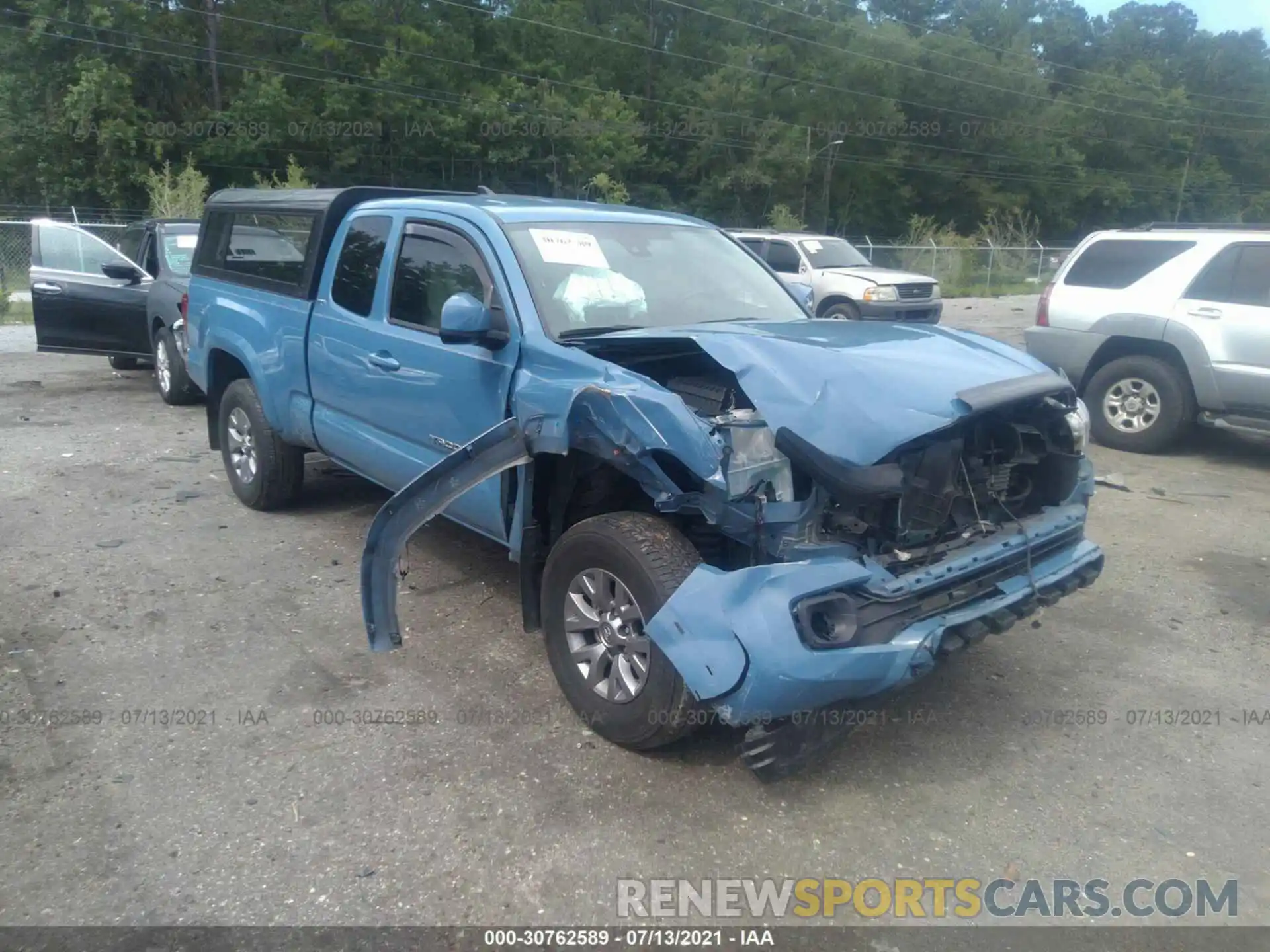 1 Photograph of a damaged car 5TFRZ5CN7KX083390 TOYOTA TACOMA 2WD 2019