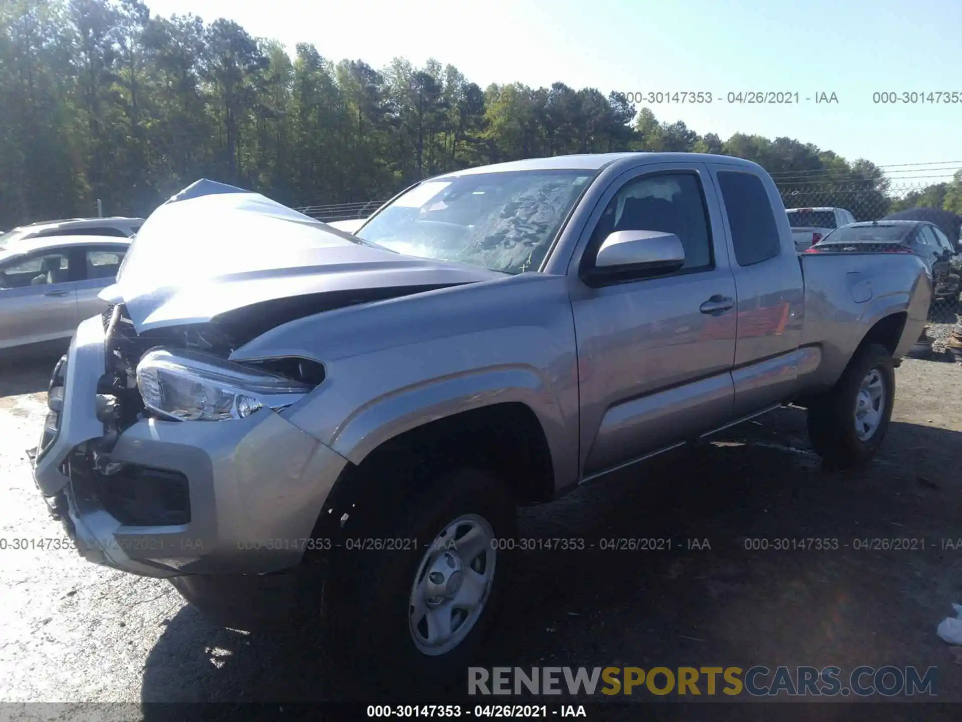 2 Photograph of a damaged car 5TFRZ5CN9KX085190 TOYOTA TACOMA 2WD 2019