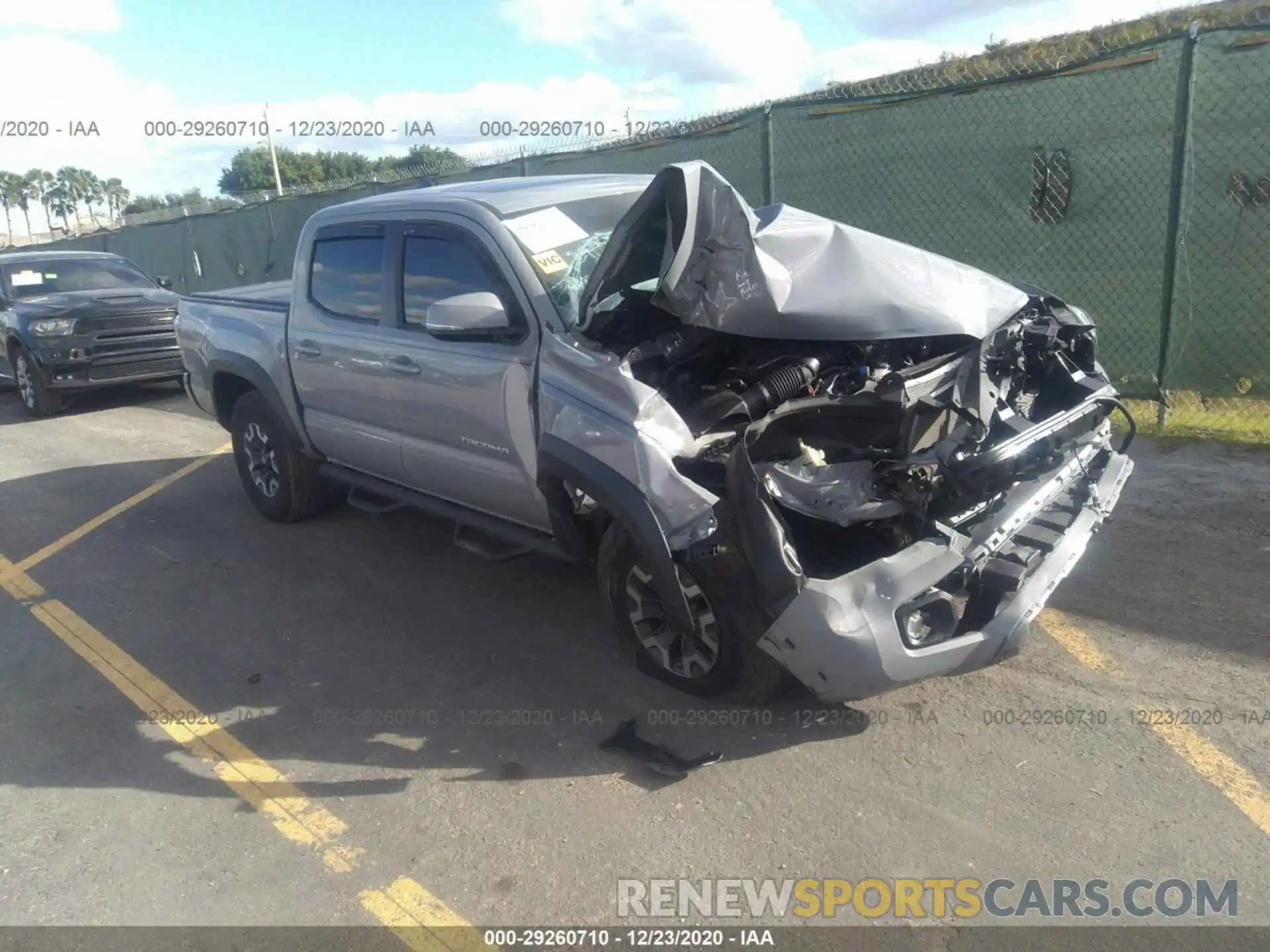 1 Photograph of a damaged car 3TMAZ5CN0LM133275 TOYOTA TACOMA 2WD 2020