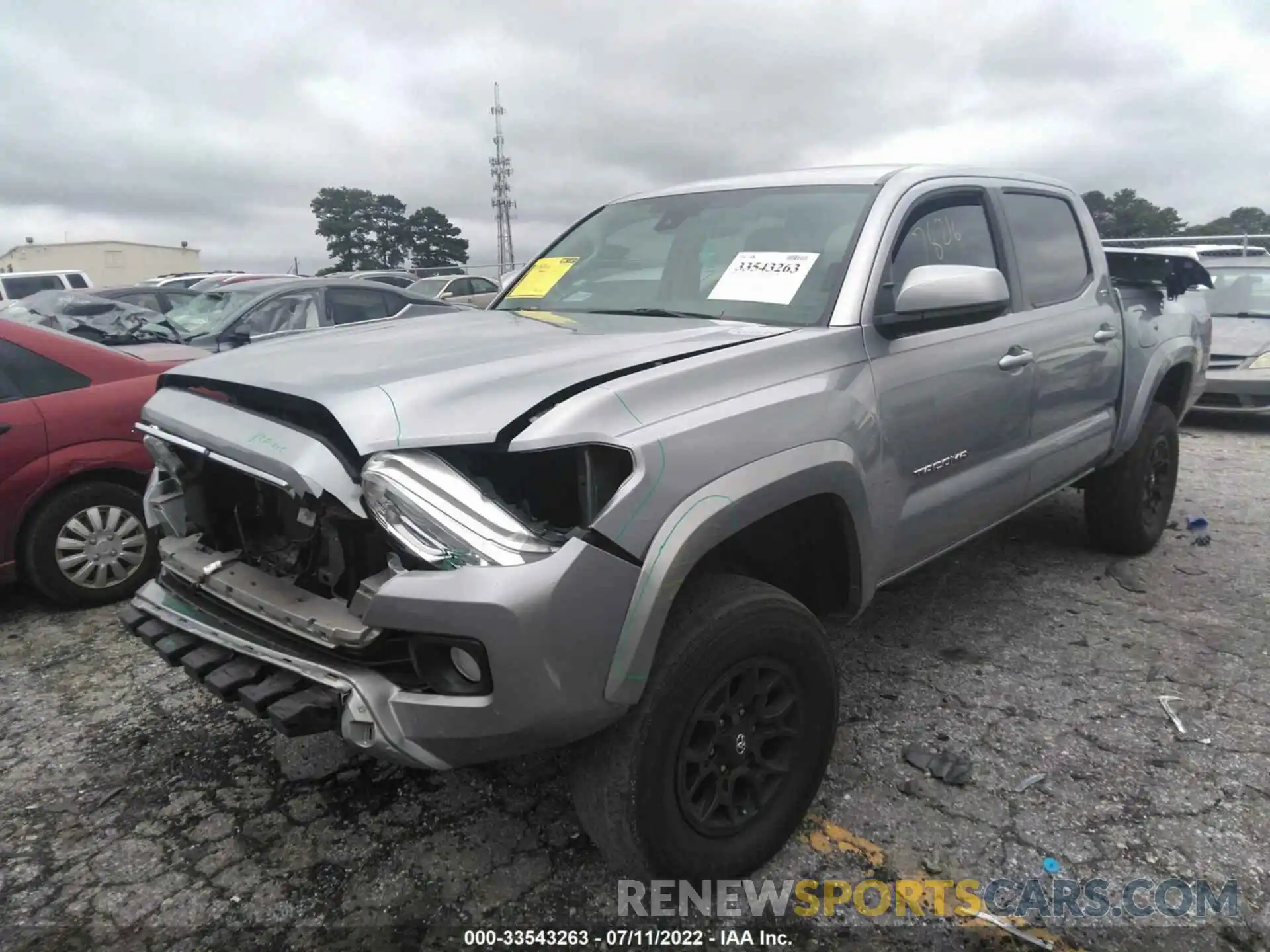 2 Photograph of a damaged car 3TMAZ5CN3LM128216 TOYOTA TACOMA 2WD 2020