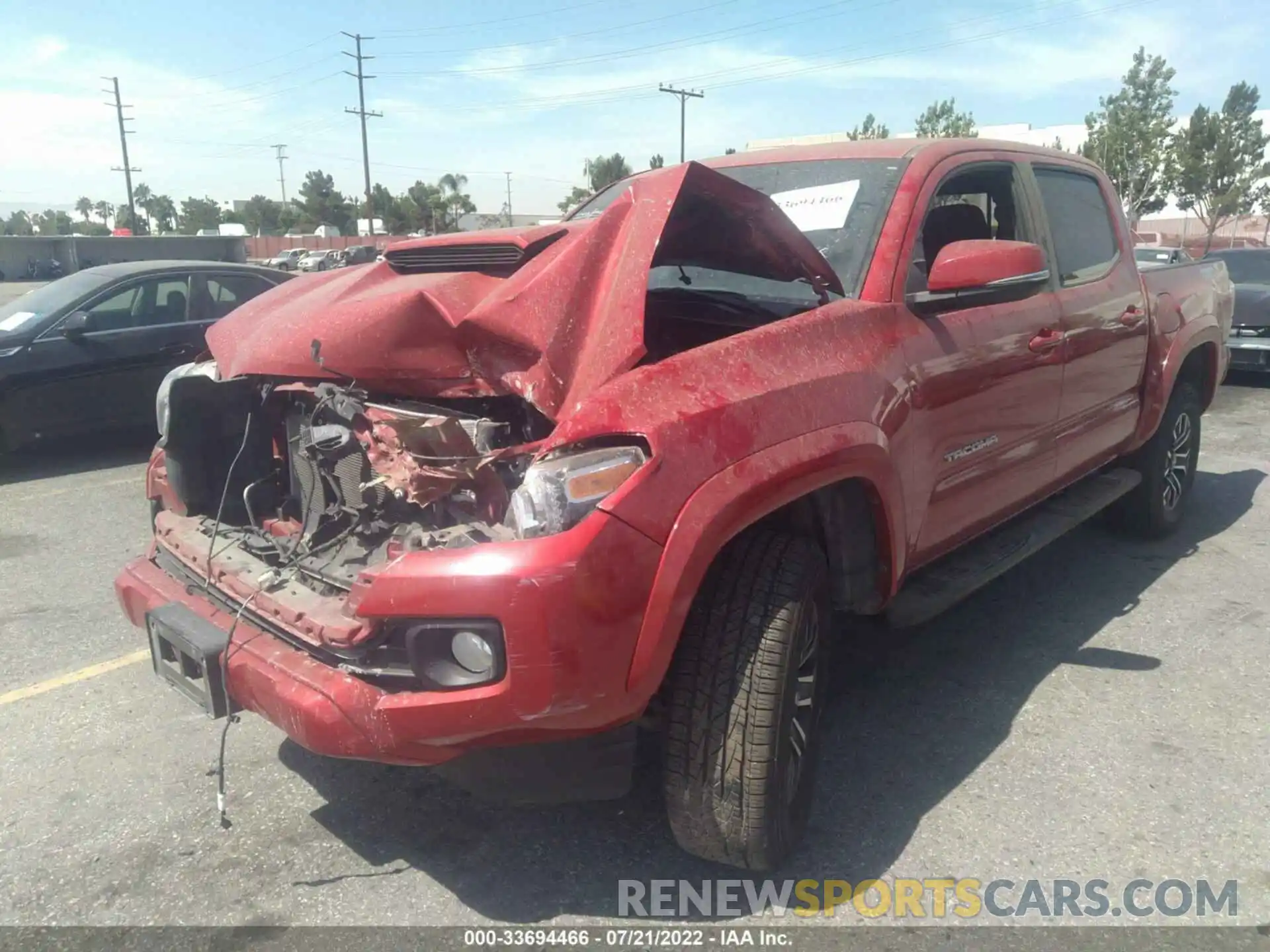 2 Photograph of a damaged car 3TMAZ5CN3LM134291 TOYOTA TACOMA 2WD 2020