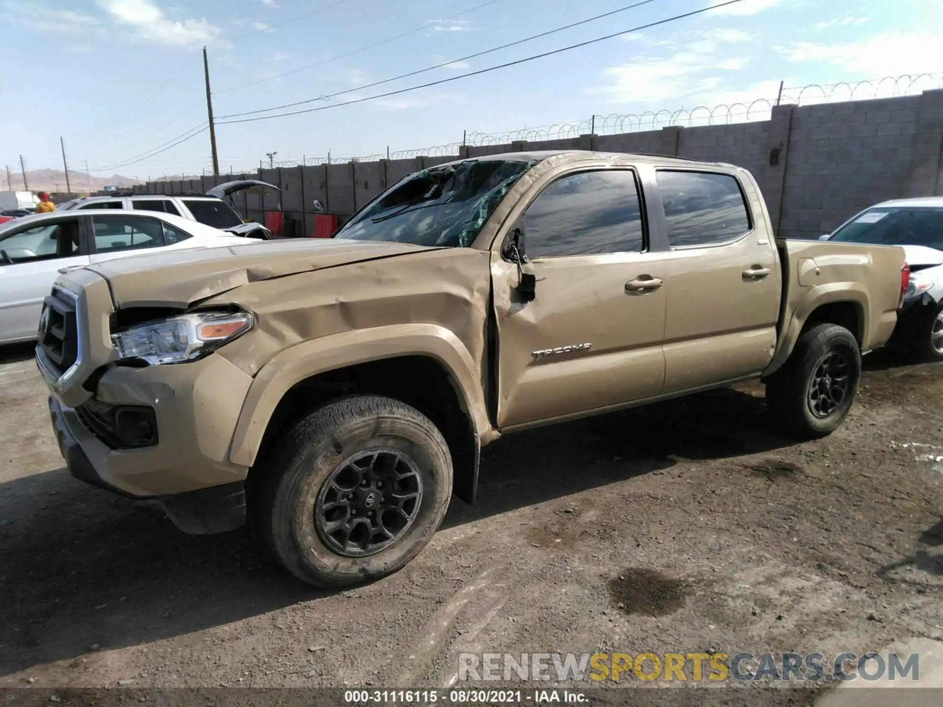 2 Photograph of a damaged car 3TMAZ5CN4LM117497 TOYOTA TACOMA 2WD 2020