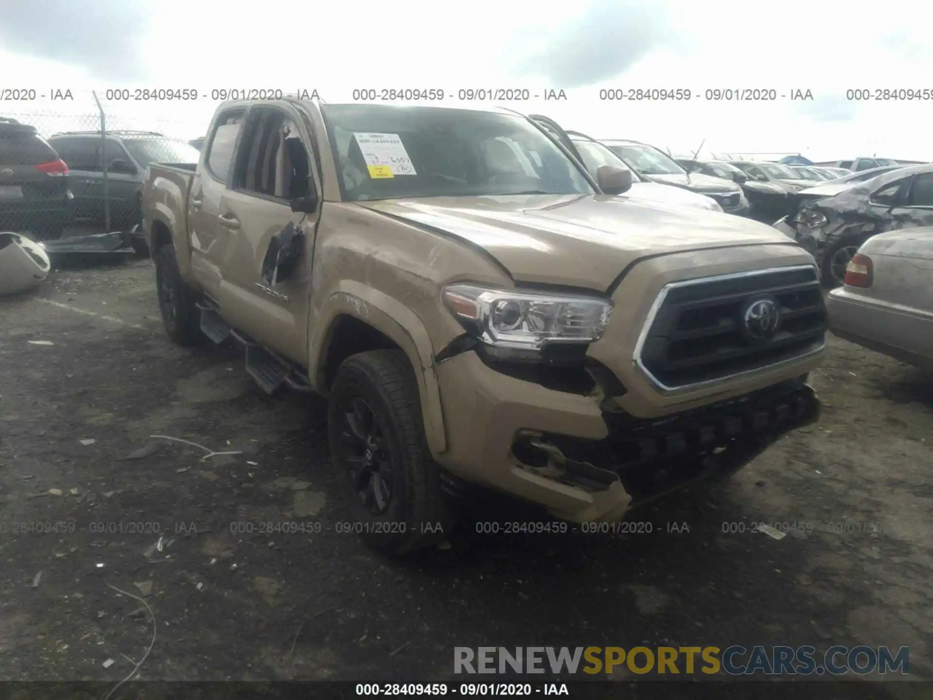 1 Photograph of a damaged car 3TMAZ5CN5LM133319 TOYOTA TACOMA 2WD 2020